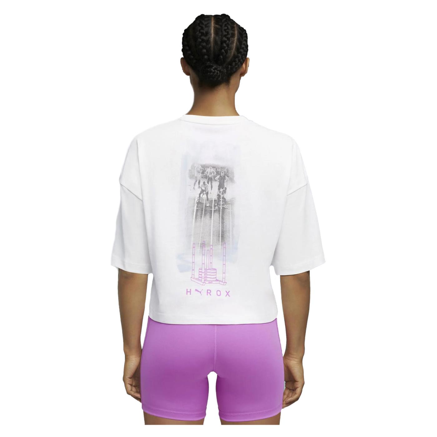 PUMA W HYROX CROPED STYLE TEE - Bianco - vista 2