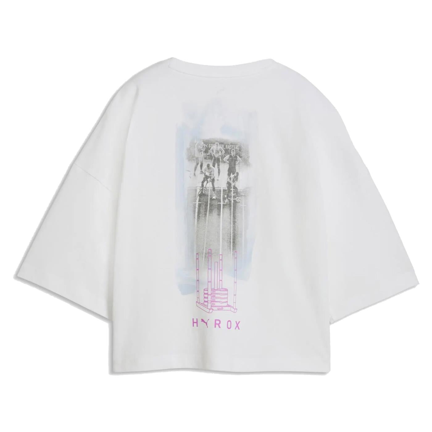 PUMA W HYROX CROPED STYLE TEE - Bianco - vista 4