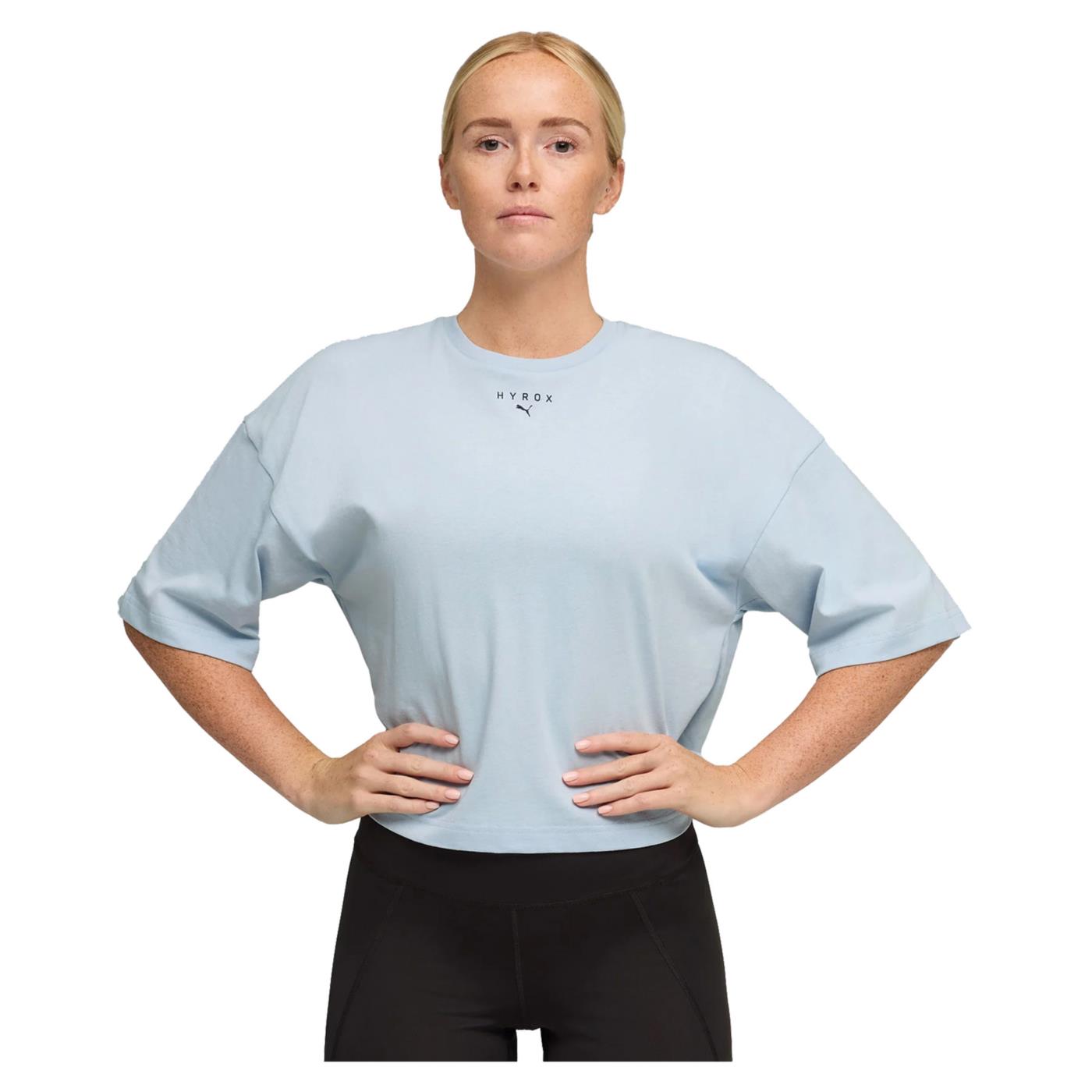 PUMA W HYROX CROPED STYLE TEE - Azzurro - immagine principale