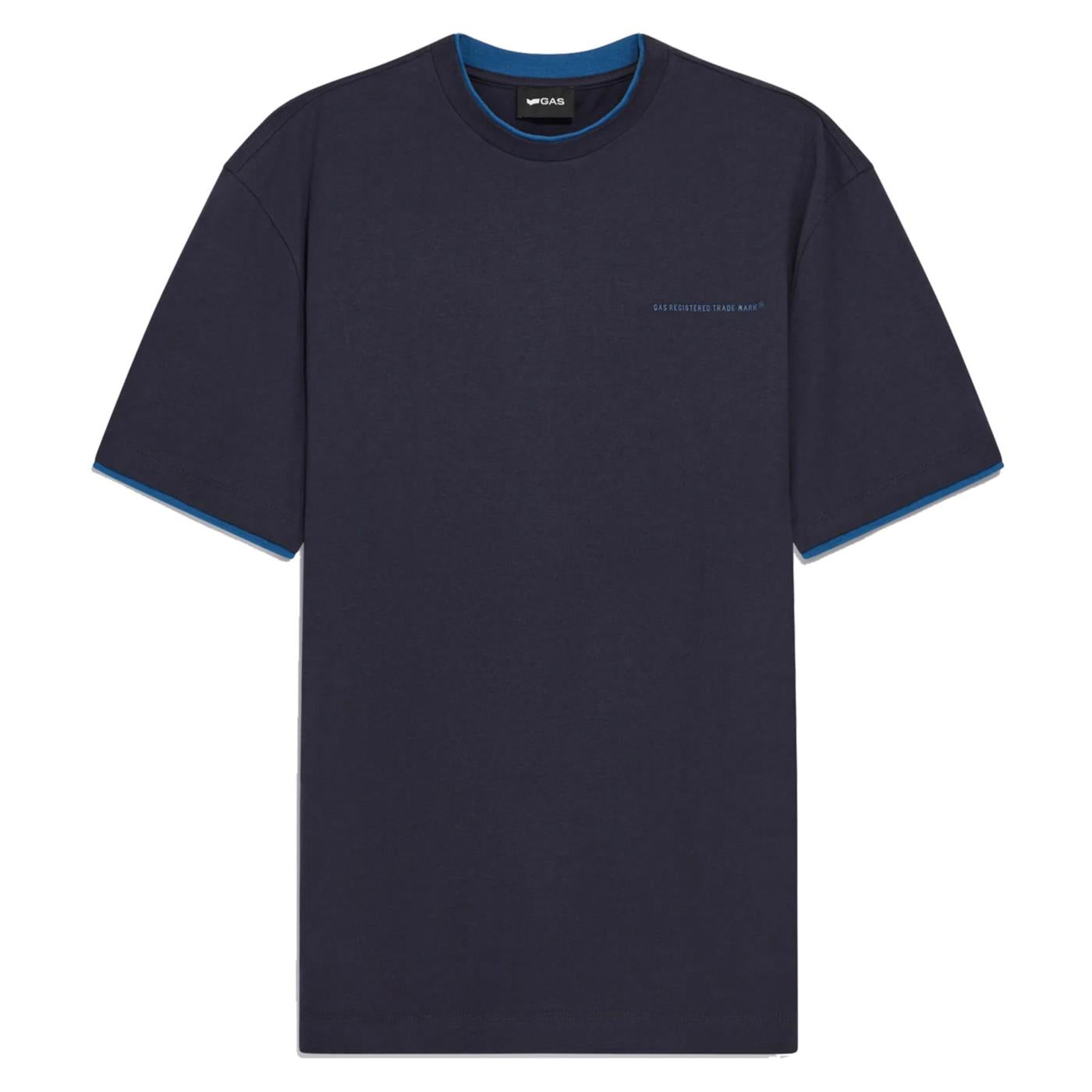 GAS T-SHIRT DHARIS MC EDGE - Blu - vista 5