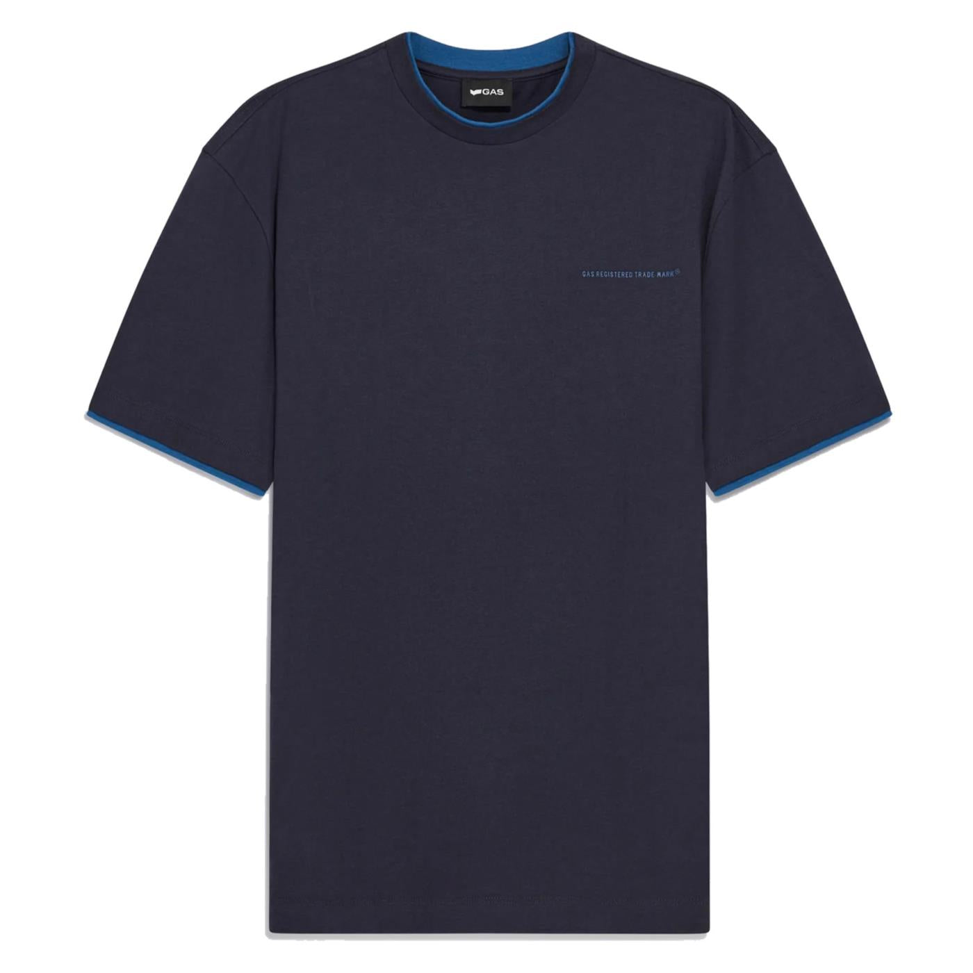 GAS T-SHIRT DHARIS MC EDGE - Blu - vista 6