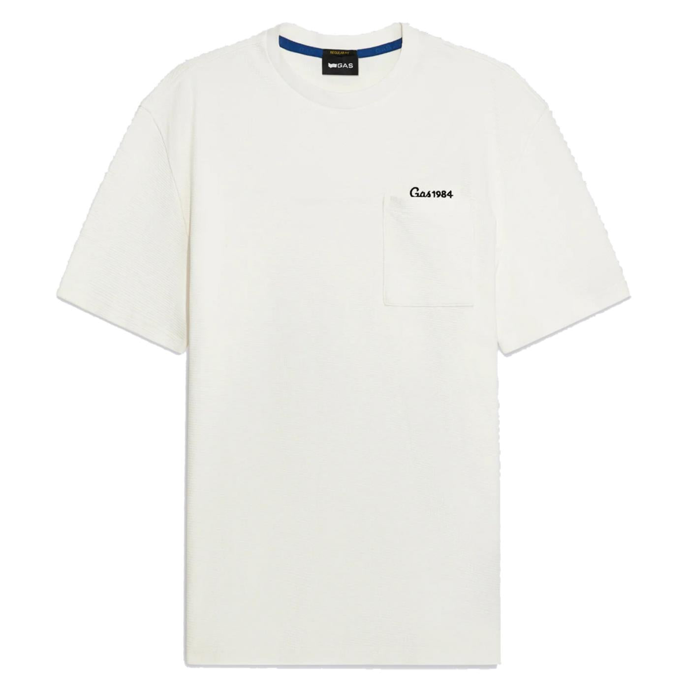 GAS T-SHIRT DHARIS MC POCKET - Bianco - vista 3