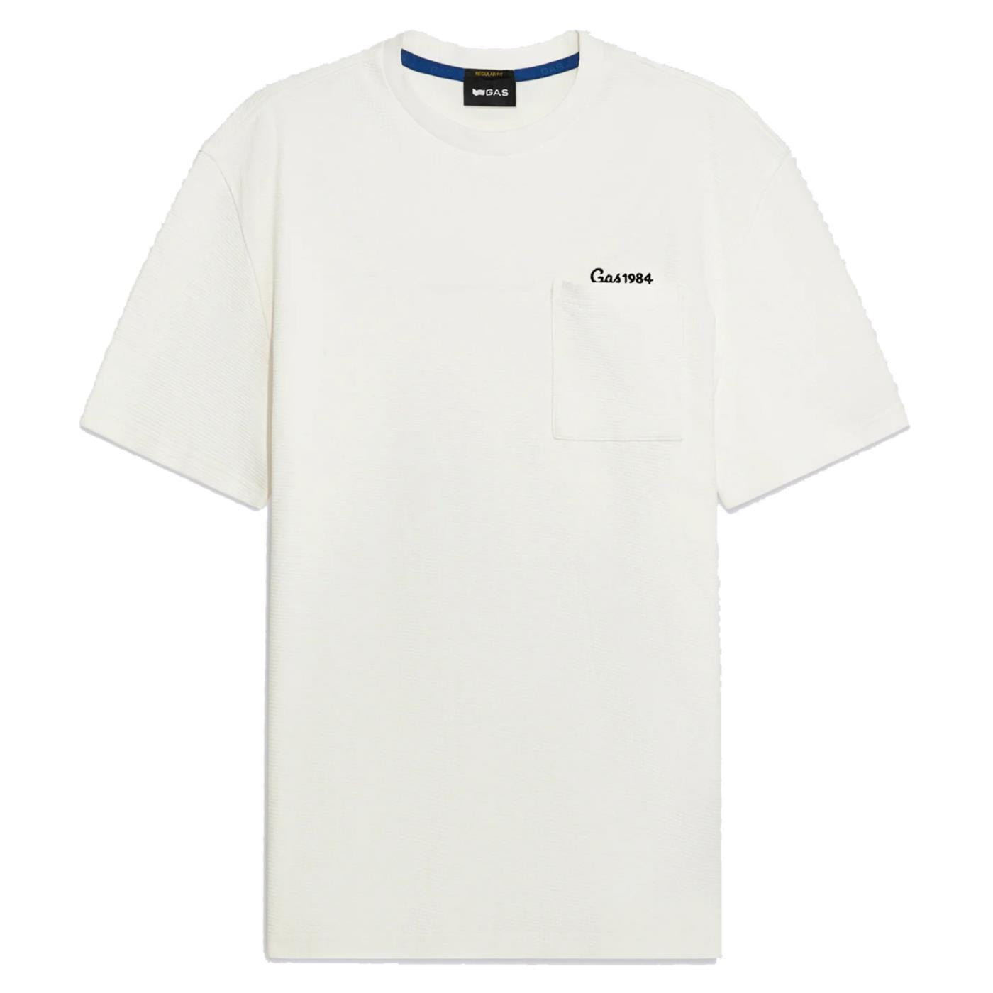 GAS T-SHIRT DHARIS MC POCKET - Bianco - vista 4