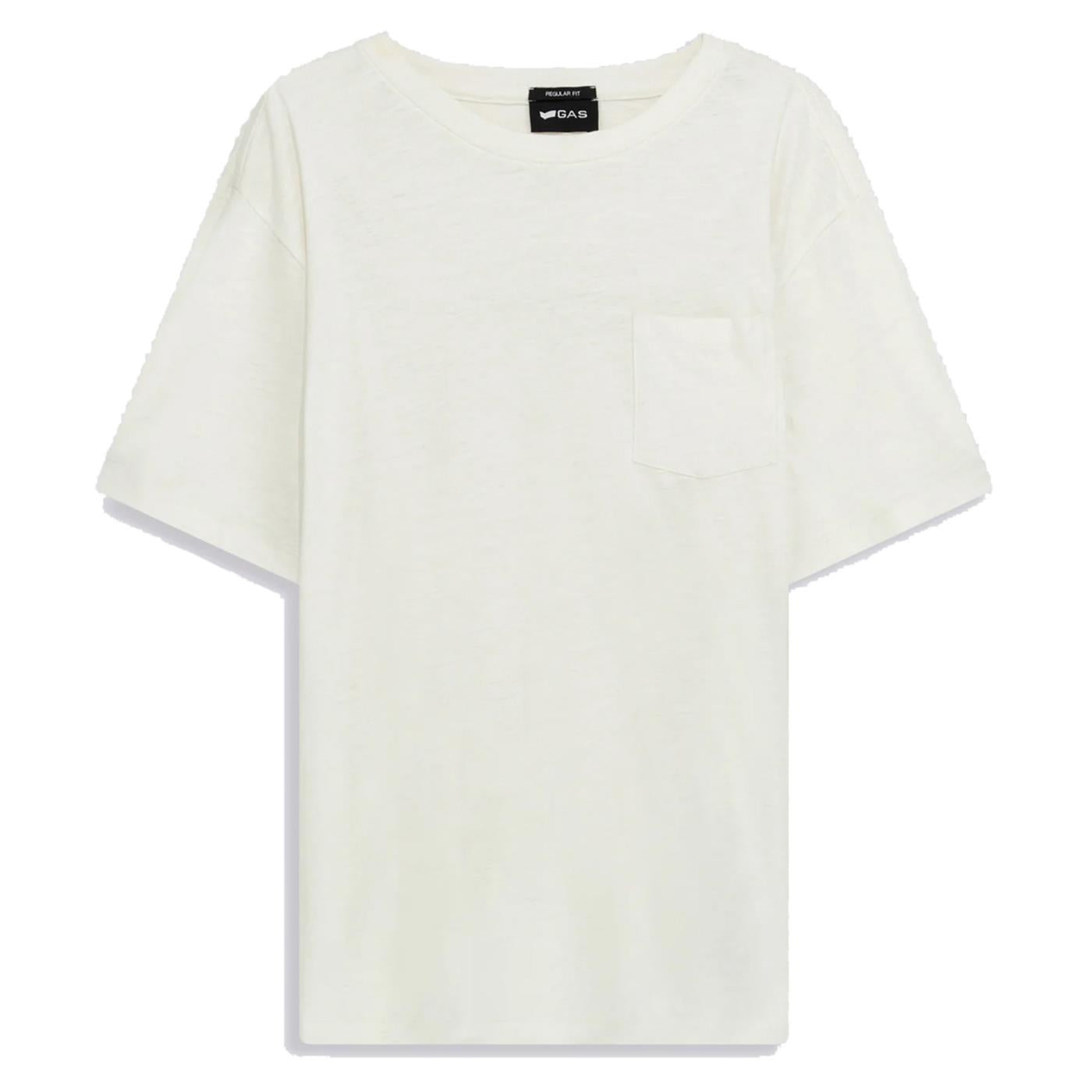 GAS T-SHIRT ARNOUX MC SLUB - Bianco - vista 2