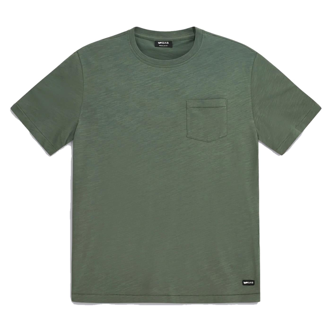 GAS T-SHIRT ARNOUX MC SLUB - Militare - immagine principale