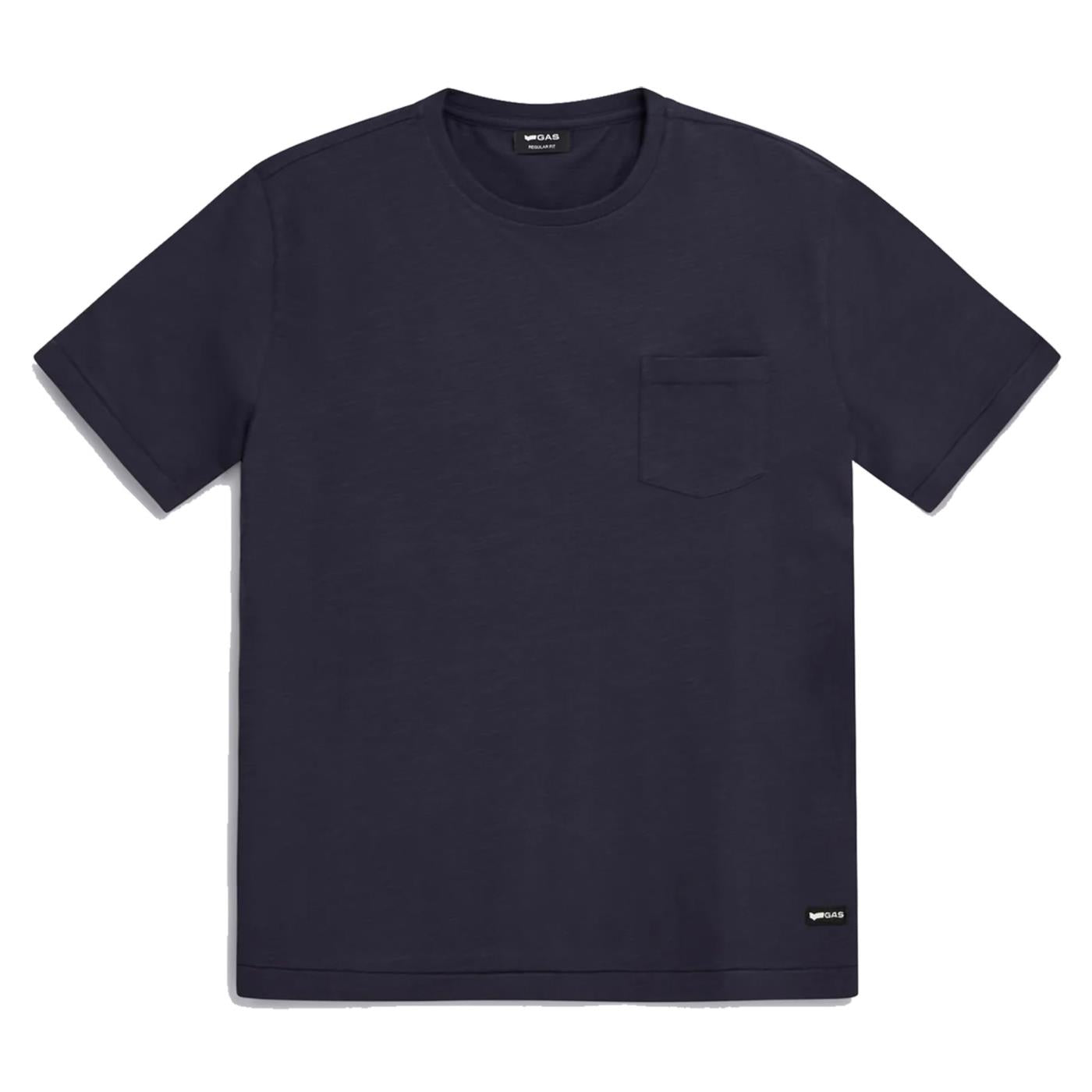 GAS T-SHIRT ARNOUX MC SLUB - Blu - immagine principale