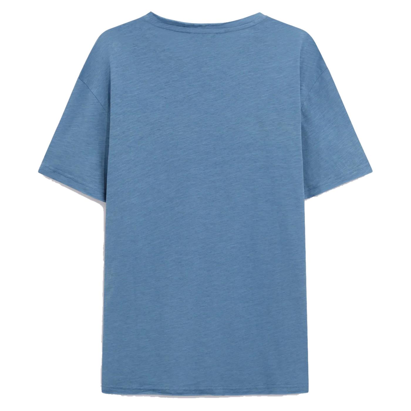 GAS T-SHIRT MC SCUBA SLUB - Blu - vista 3