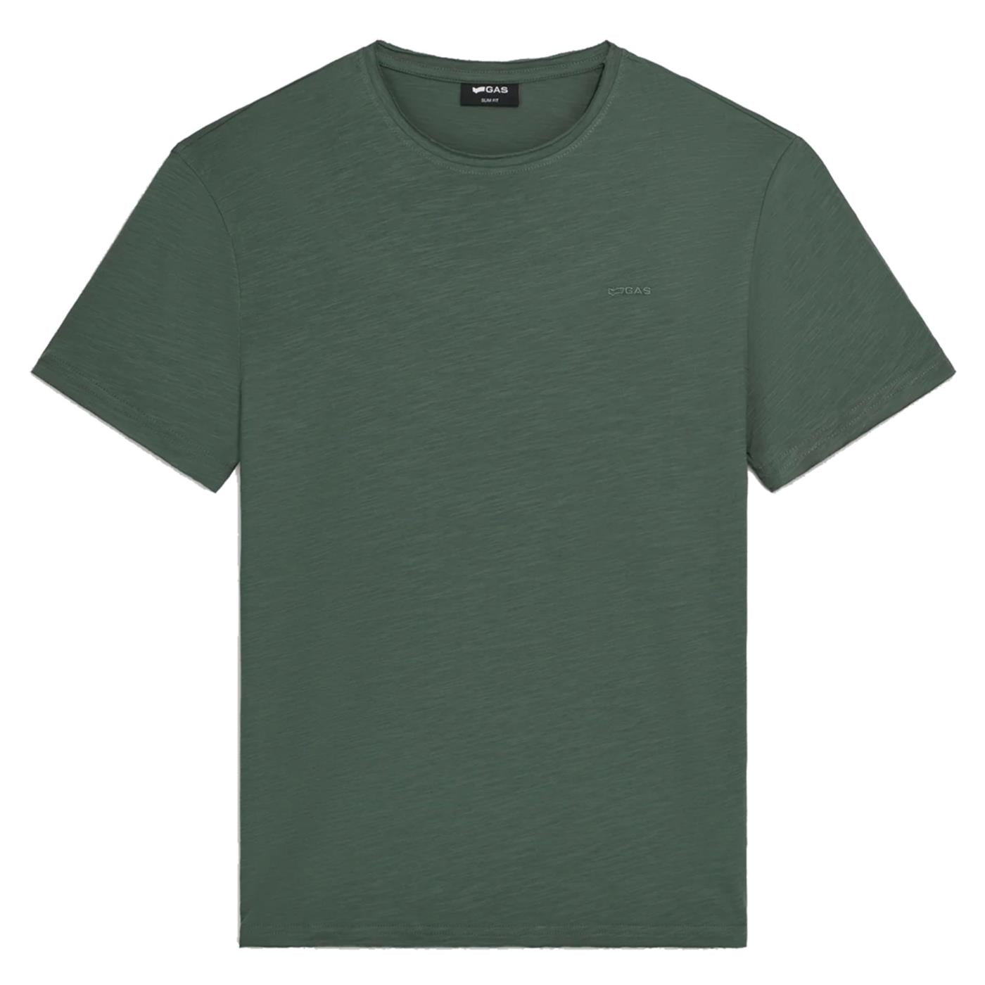 GAS T-SHIRT MC SCUBA SLUB - Verde - vista 2