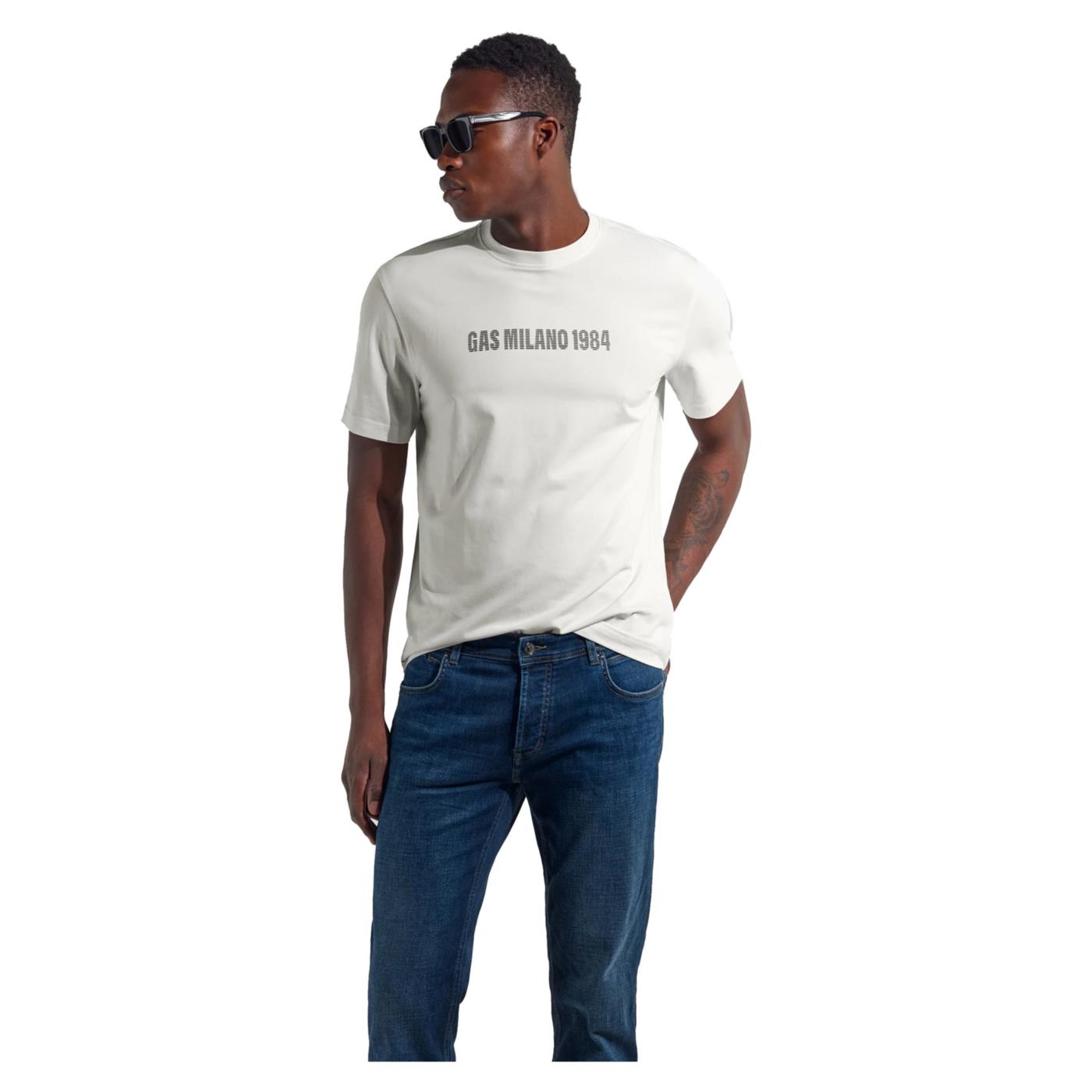 GAS T-SHIRT MC DHARIS STR - Bianco - immagine principale