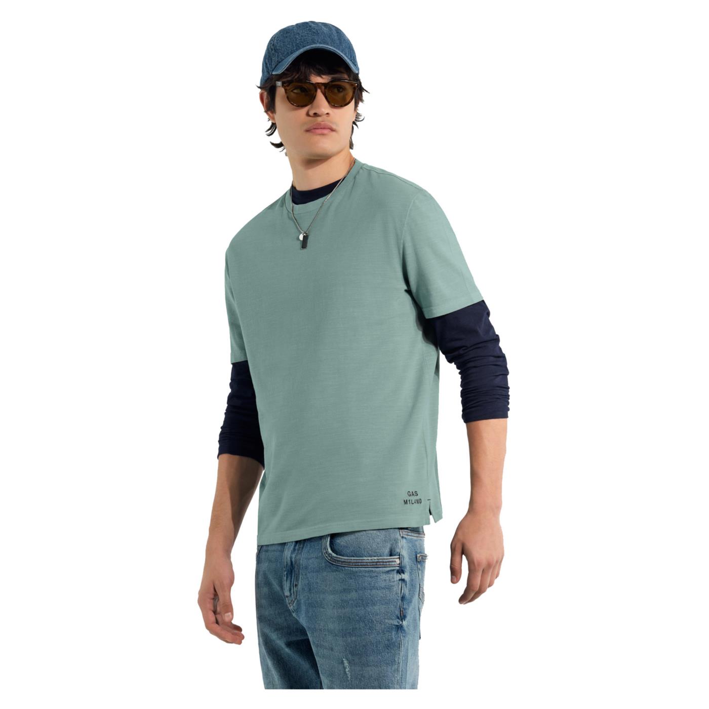 GAS T-SHIRT MC DHARIS PIQUET - Verde - immagine principale