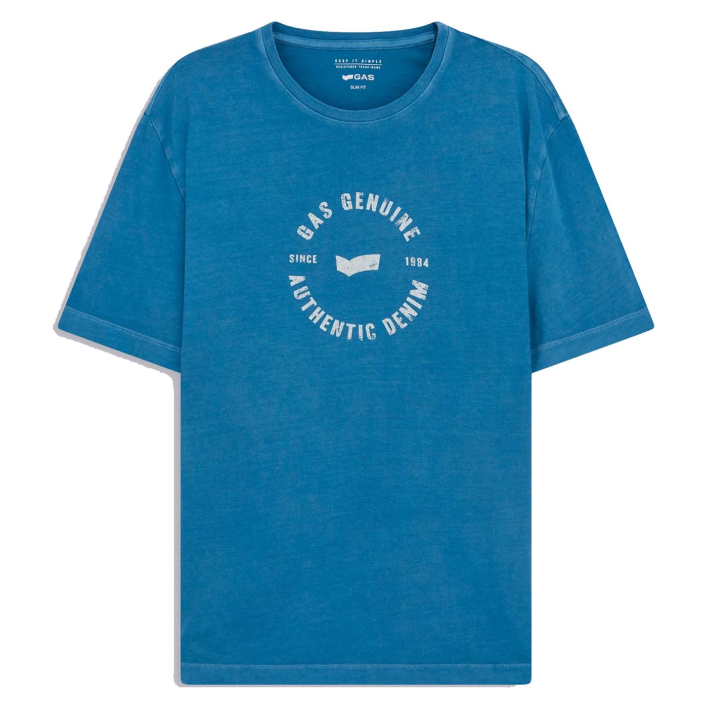 GAS T-SHIRT MC SCUBA GENUINE - Blu - vista 2