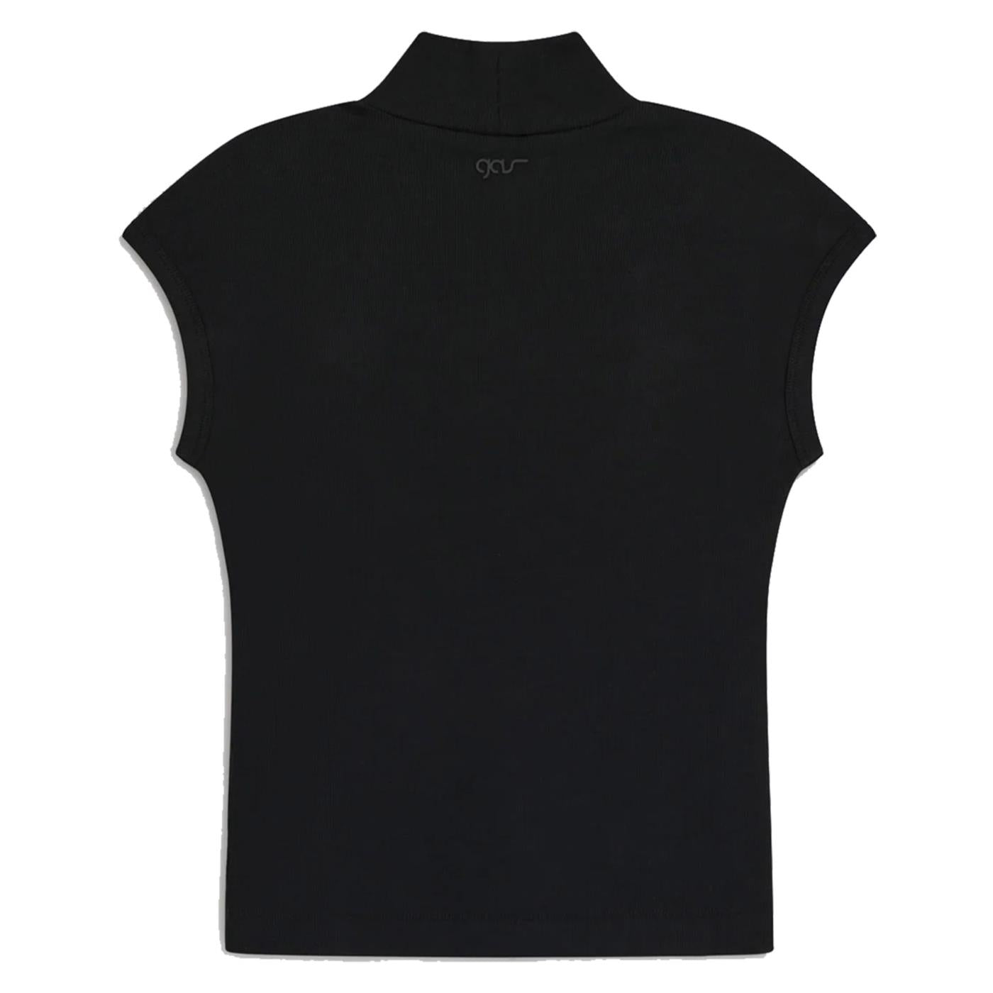 GAS T-SHIRT W HANIS MC COLLAR - Nero - vista 3