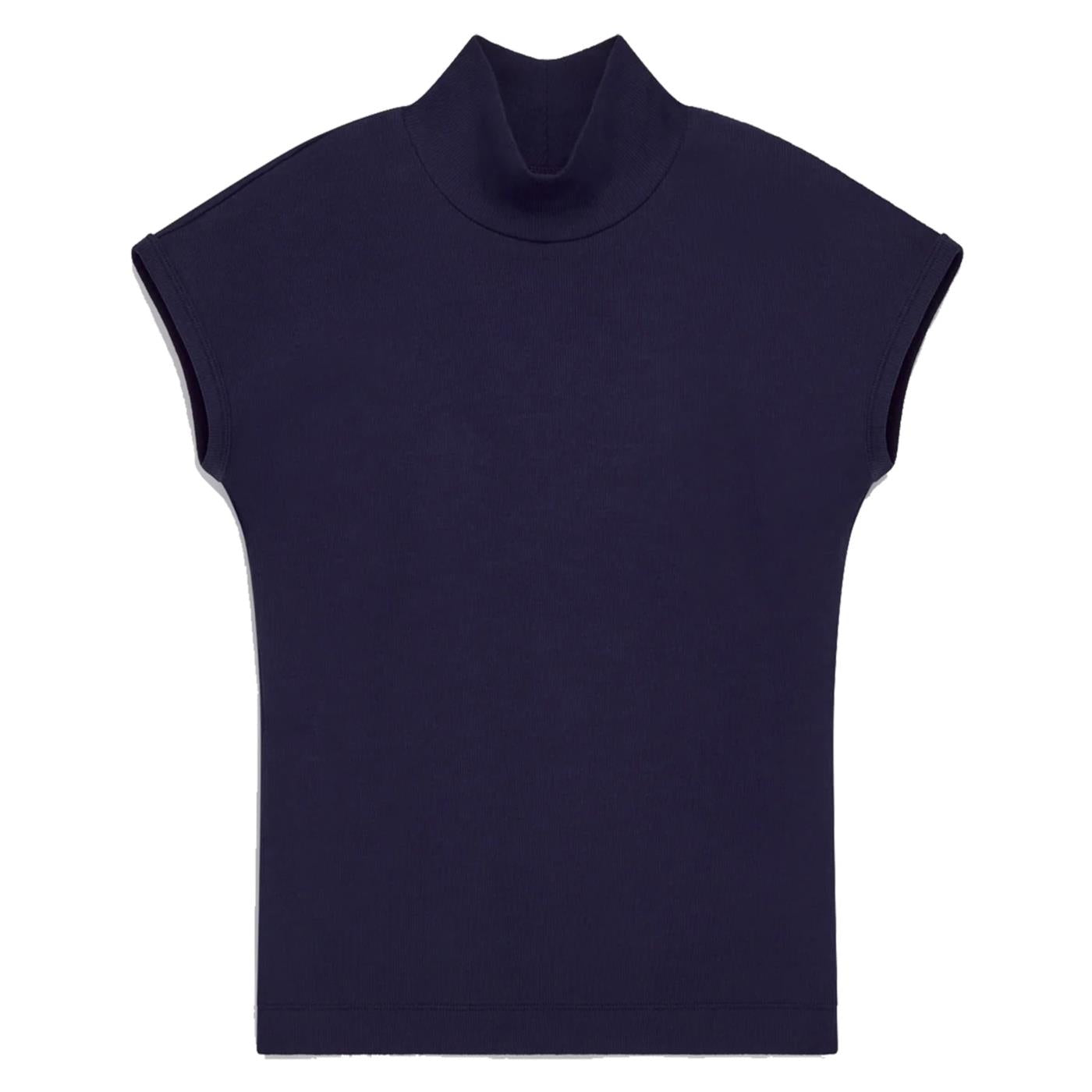 GAS T-SHIRT W HANIS MC COLLAR - Blu - vista 4