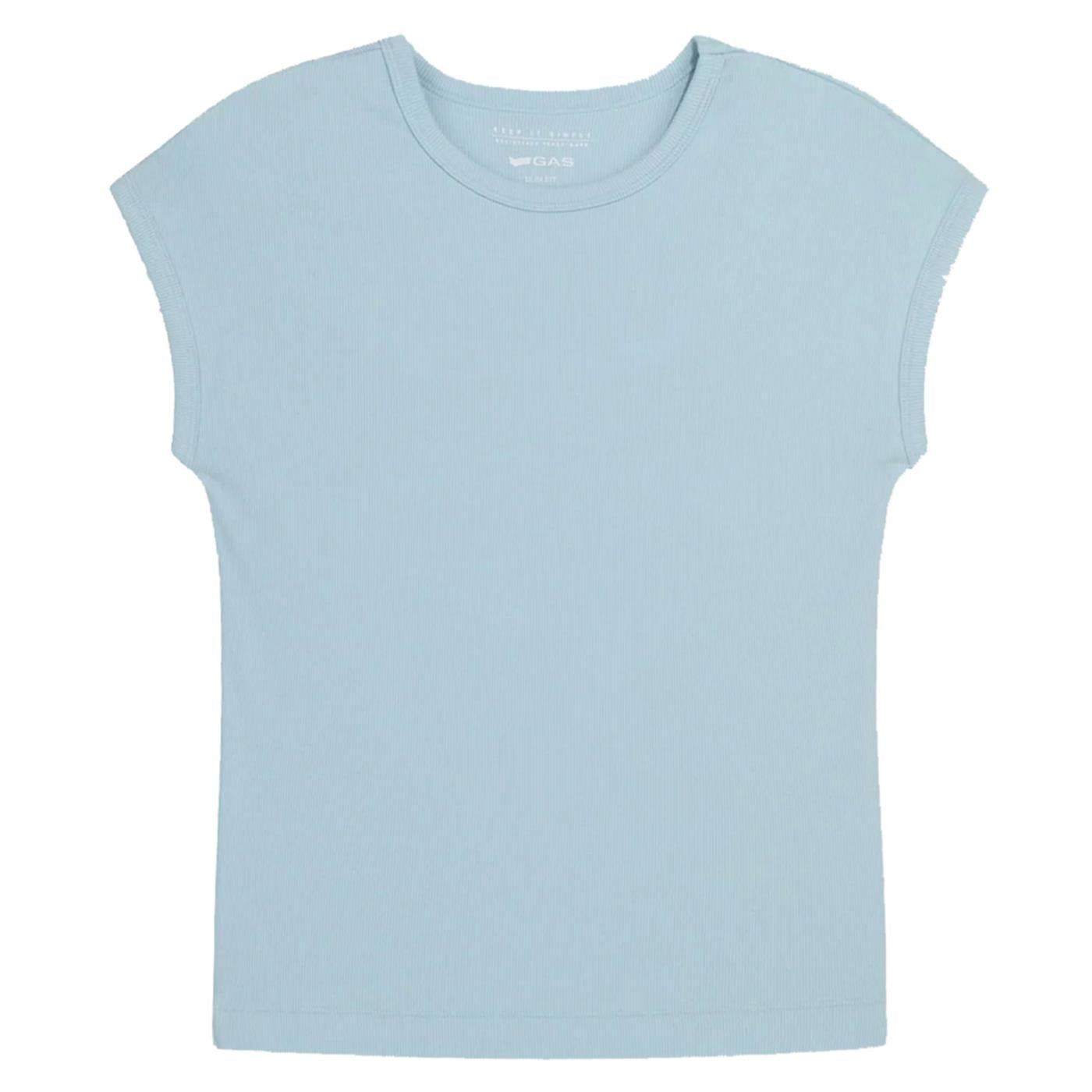 GAS T-SHIRT W HANIS MC CREW - Azzurro - immagine principale