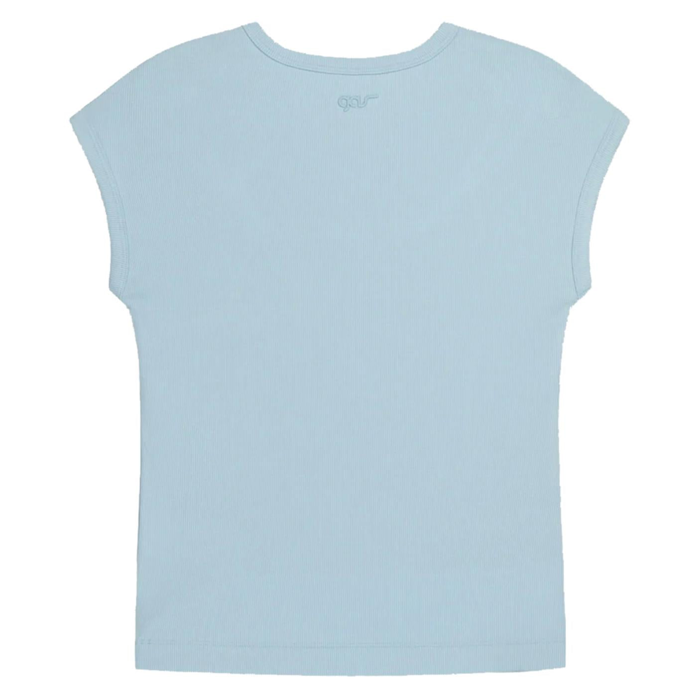 GAS T-SHIRT W HANIS MC CREW - Azzurro - vista 3