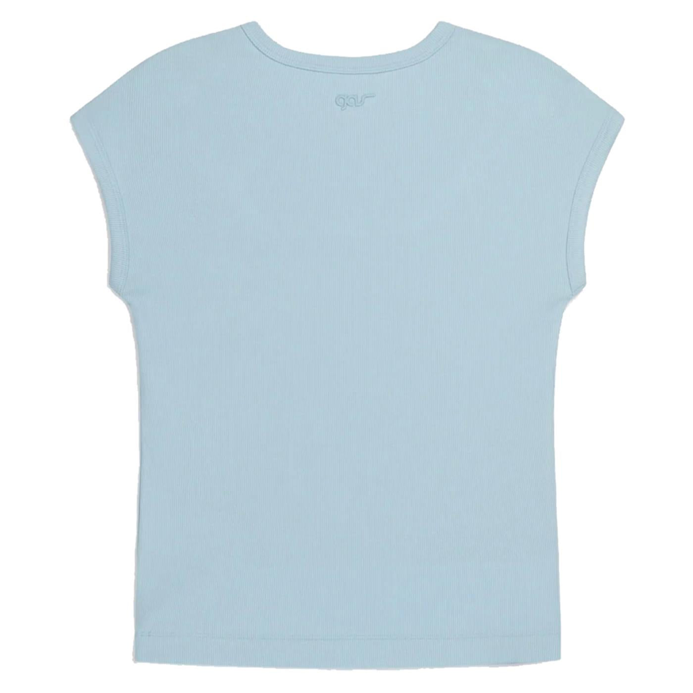 GAS T-SHIRT W HANIS MC CREW - Azzurro - vista 4