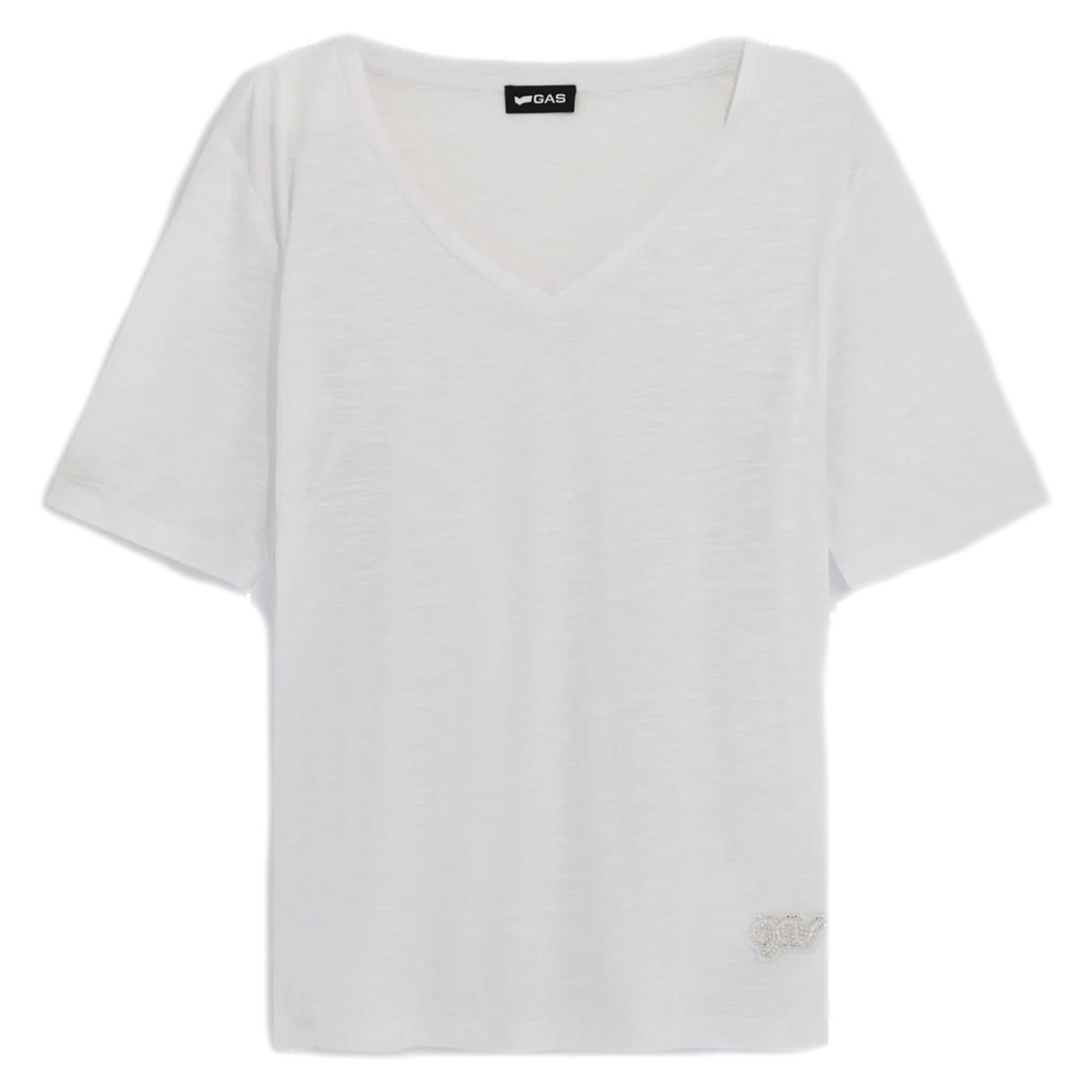 GAS T-SHIRT W ZIRA LIGHT SLUB - Bianco - immagine principale