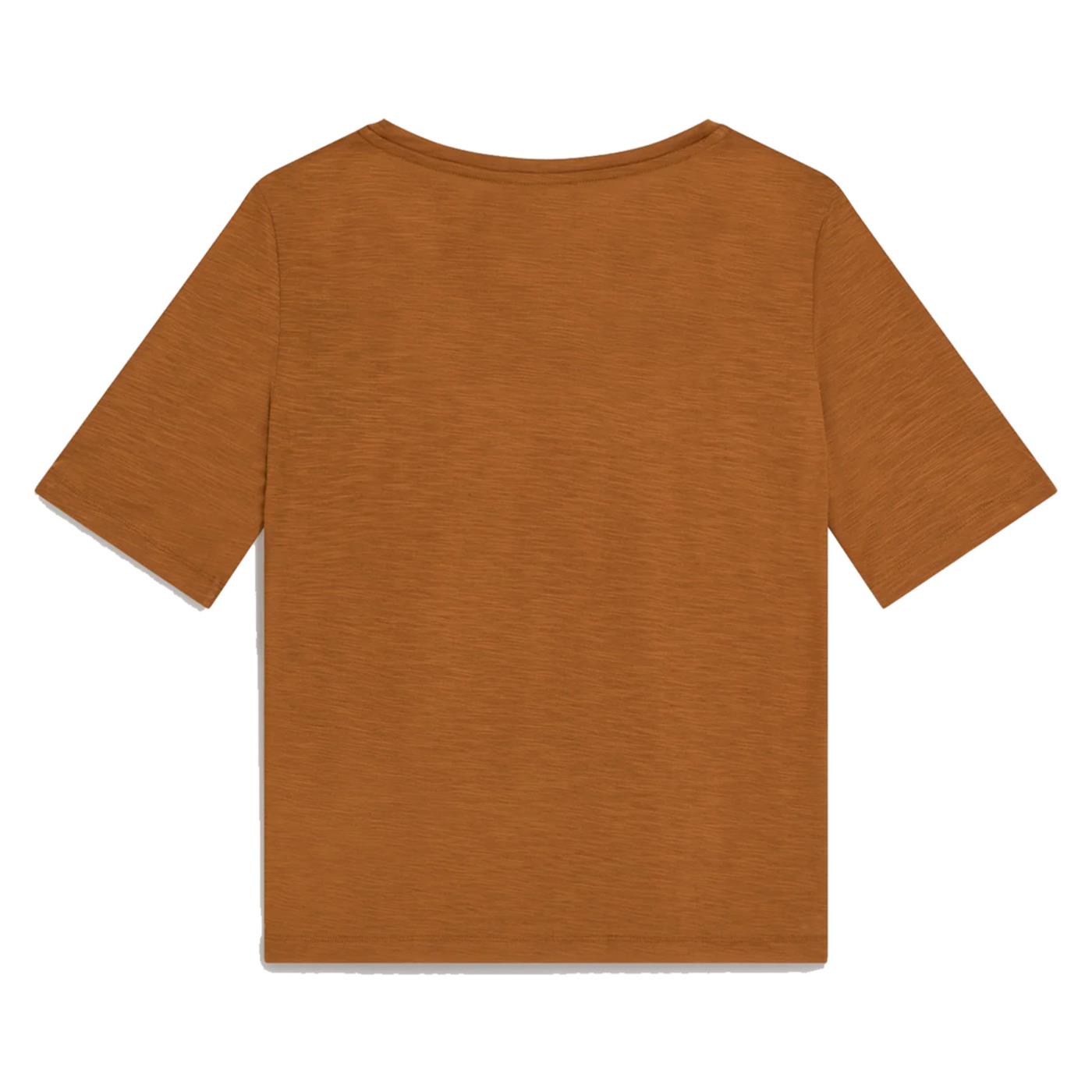 GAS T-SHIRT W ZIRA LIGHT SLUB - Marrone chiaro - vista 3