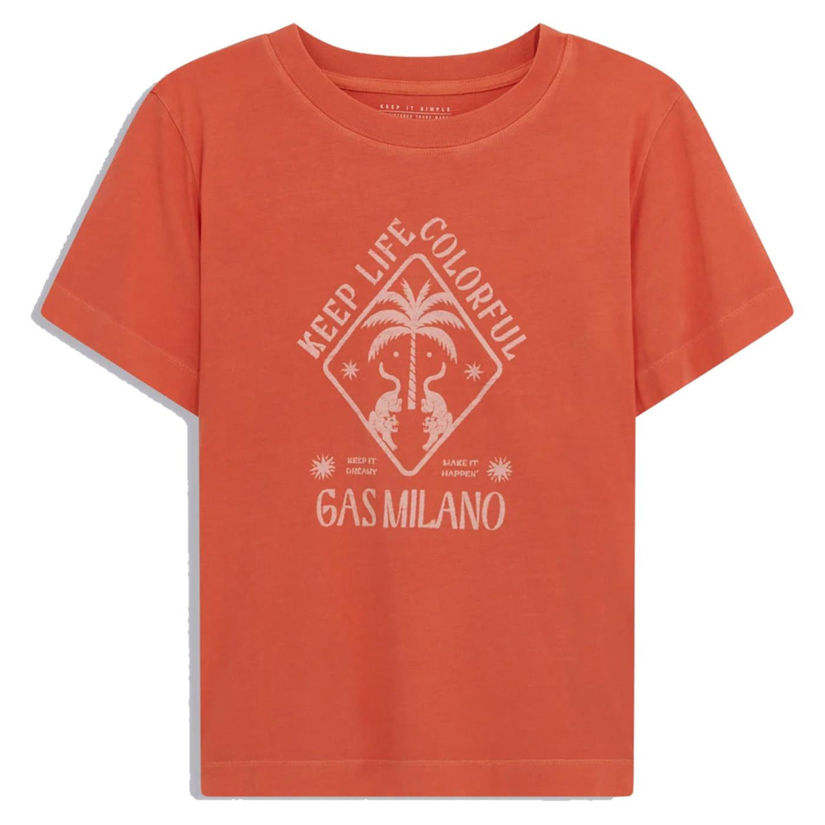 GAS T-SHIRT W IRIN COLORFUL