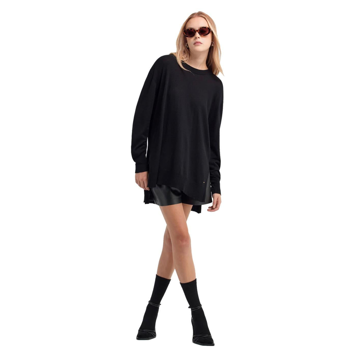 GAS GEORGETTE LONG WOOL BLEND