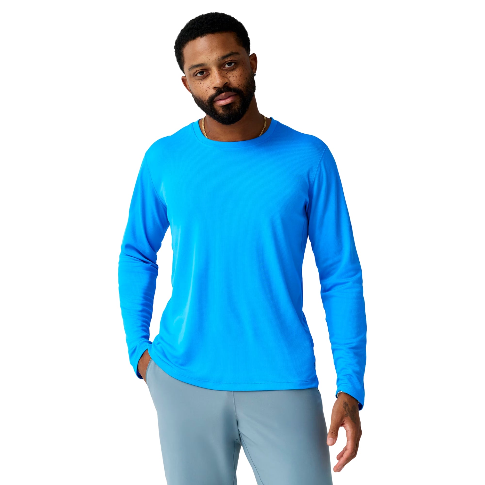 BROOKS DASH LONG SLEEVE TEE - Azzurro - immagine principale