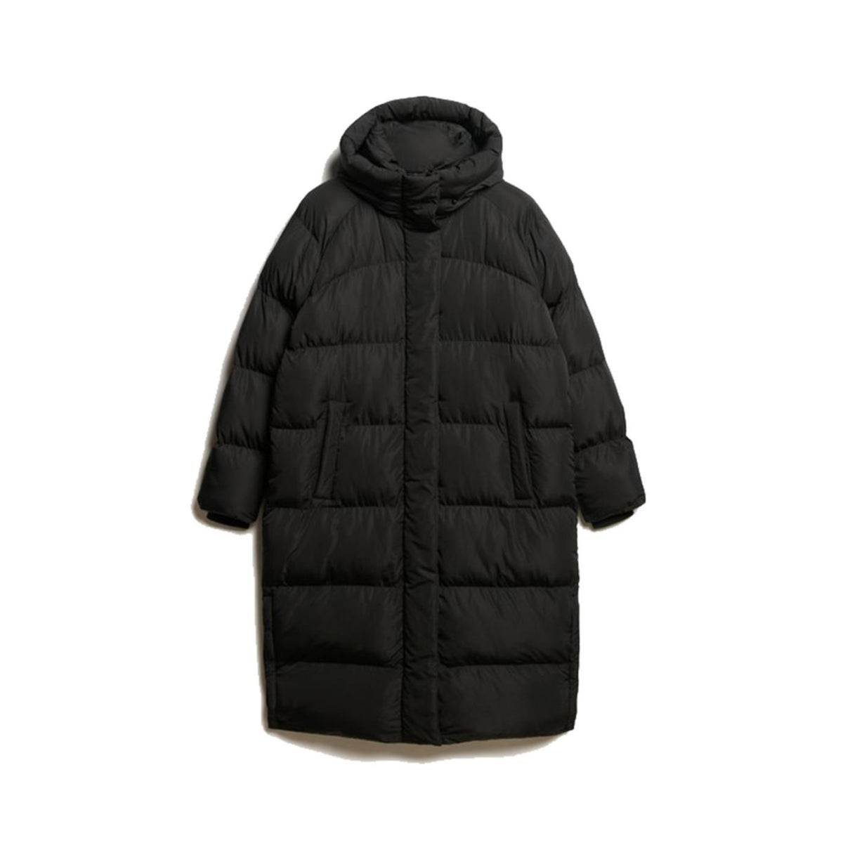 SUPERDRY LONGLINE HOODED PUFFER W - Nero - immagine principale