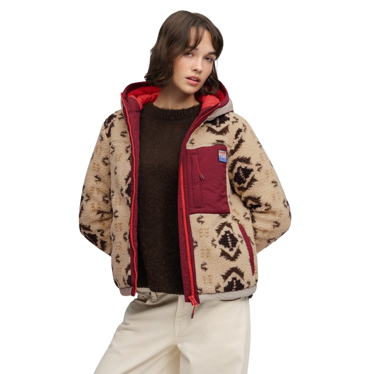 SUPERDRY SHERPA JAQUARD FLEECE JKT