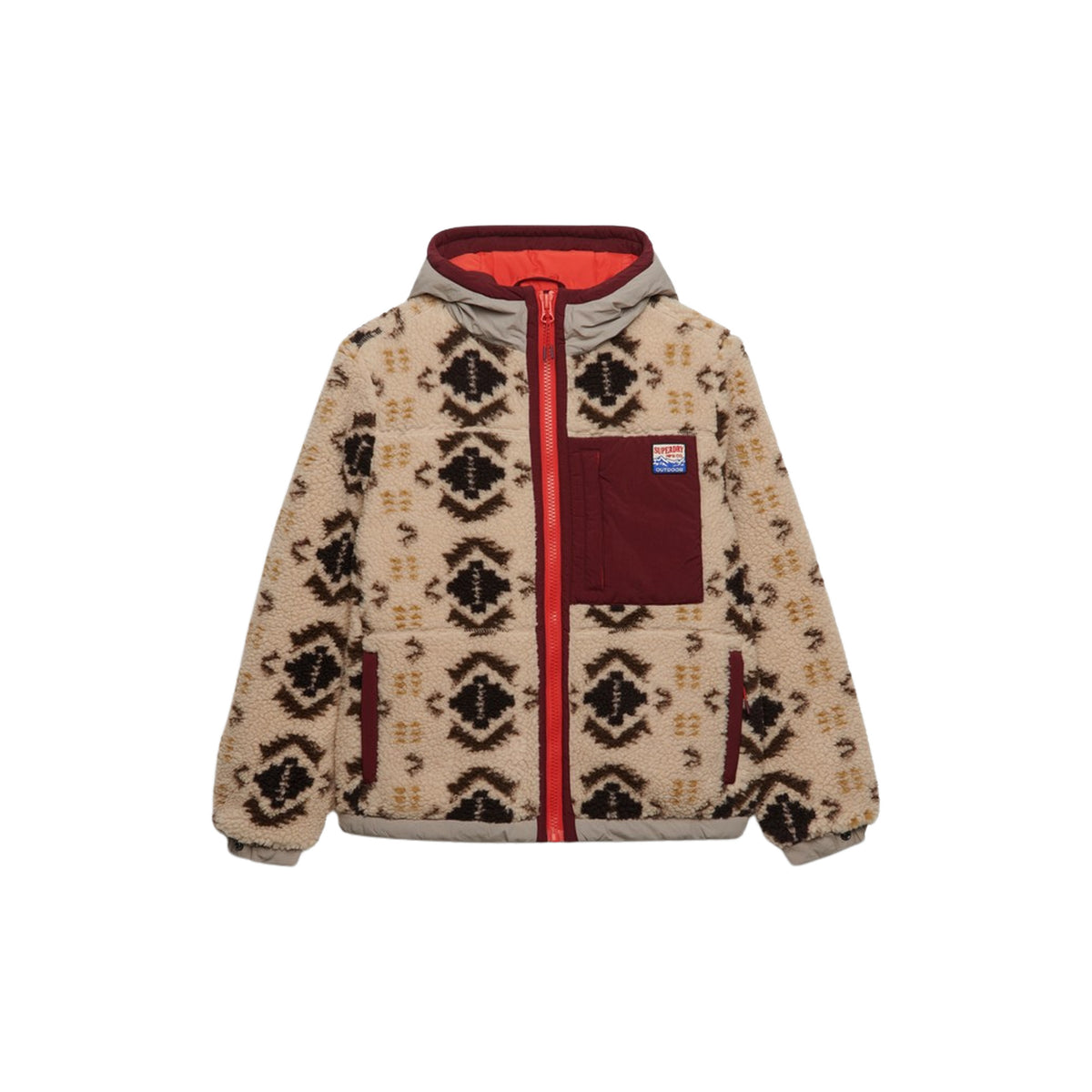 SUPERDRY SHERPA JAQUARD FLEECE JKT - seconda immagine