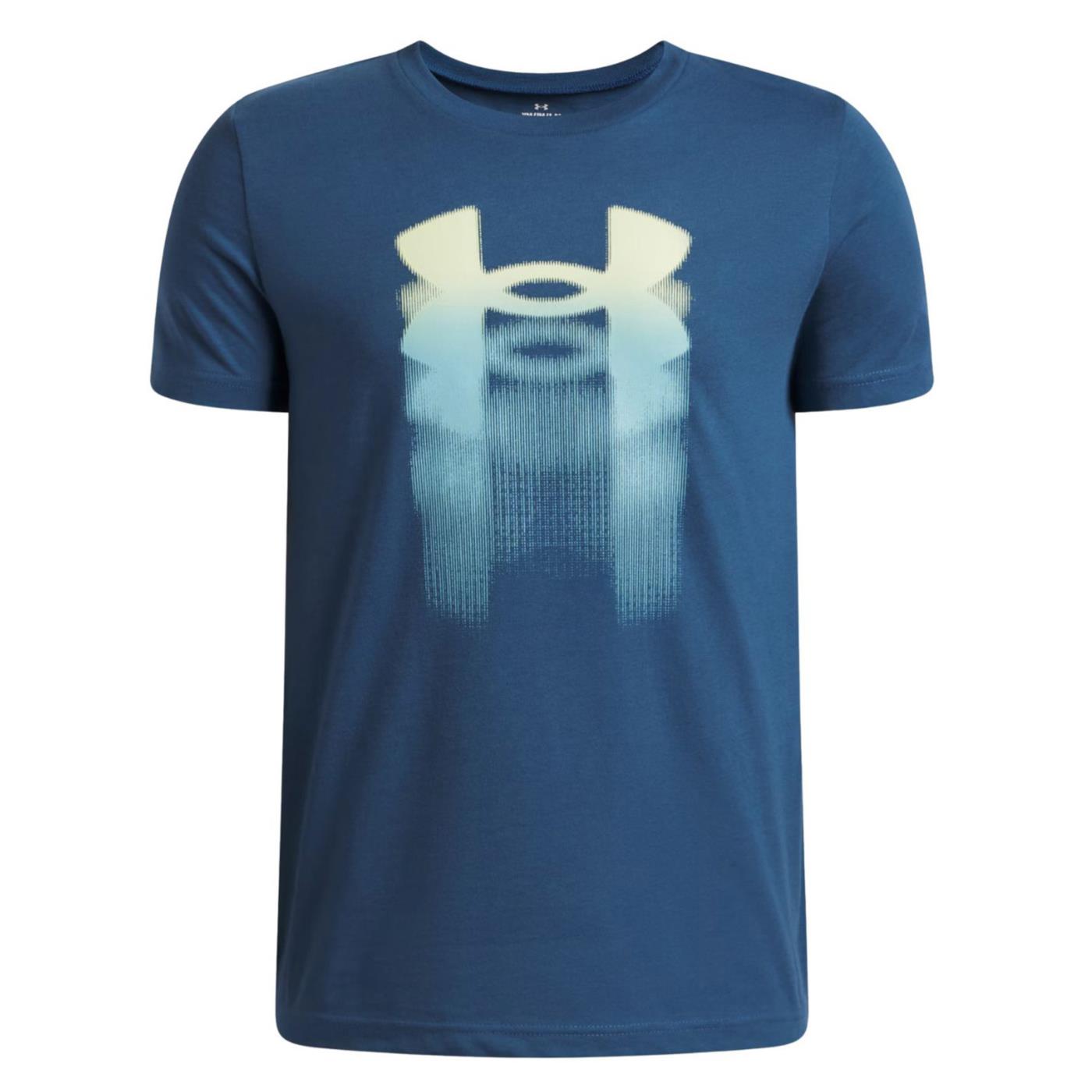 UNDER ARMOUR BOY LOGO BLUR SS TEE - Blu - immagine principale