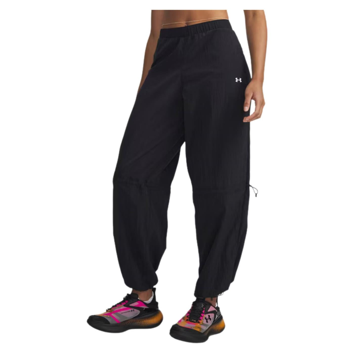 UNDER ARMOUR W RIVAL WOVEN BUNGEE PANT - Nero - immagine principale
