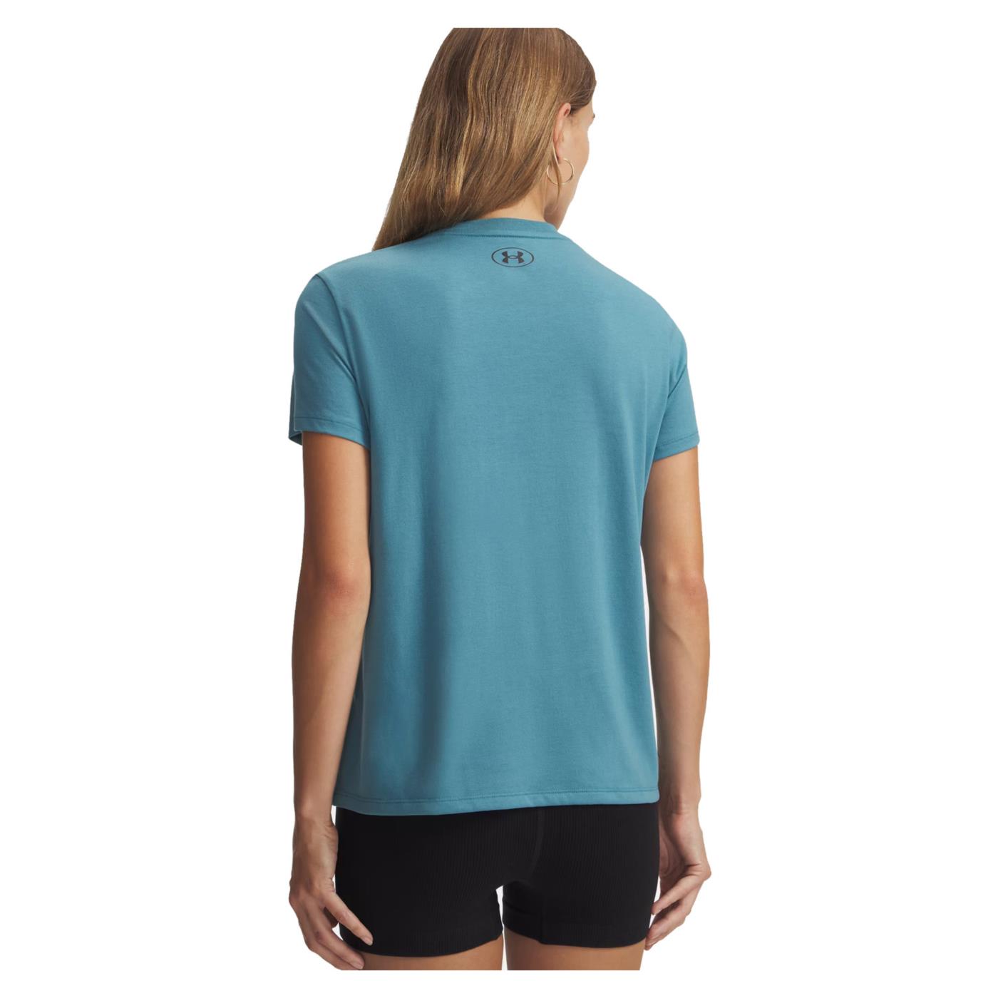 UNDER ARMOUR W VARSITY SS TEE - Turchese - vista 2