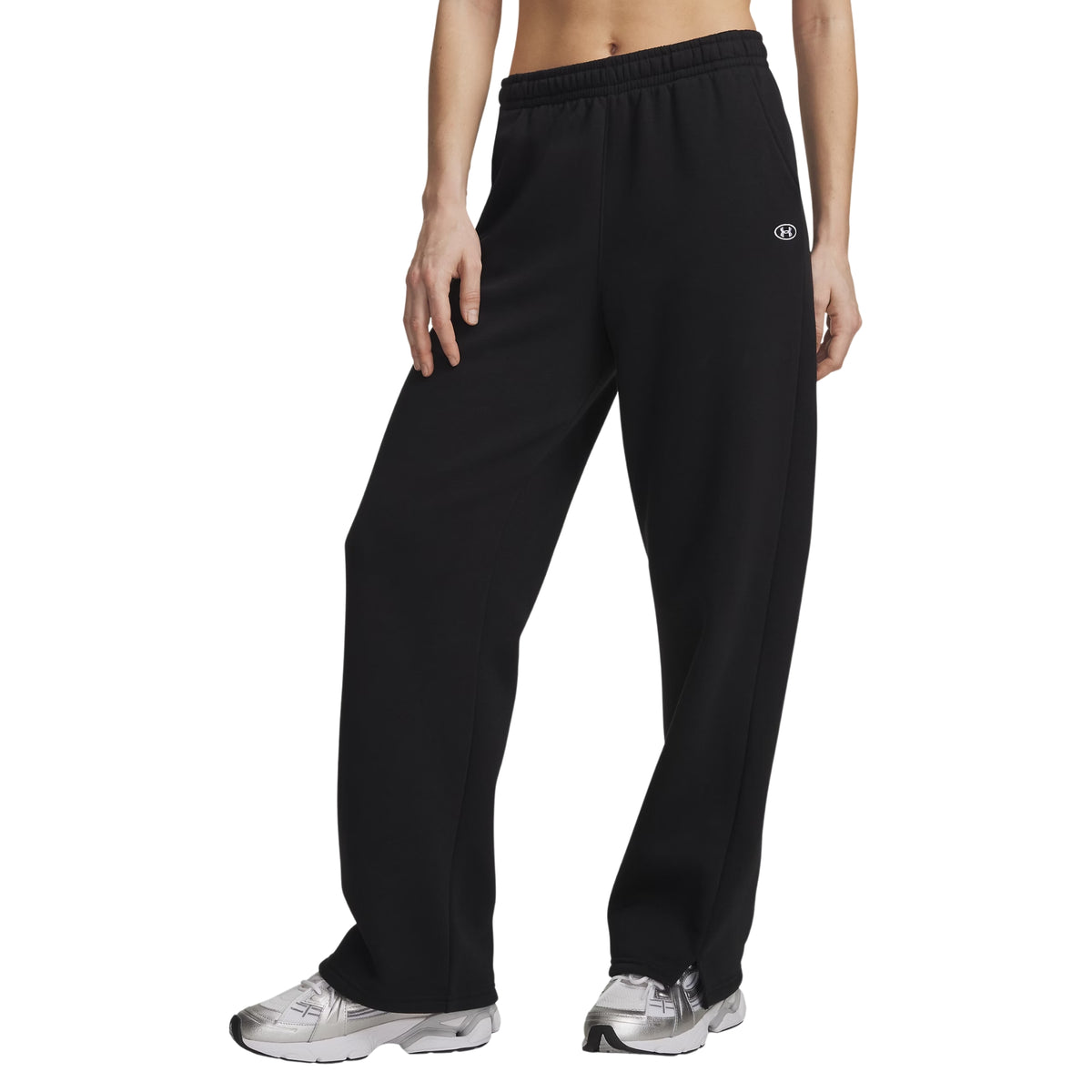 UNDER ARMOUR W RIVAL FLC STRAIGHT PANT - Nero - immagine principale