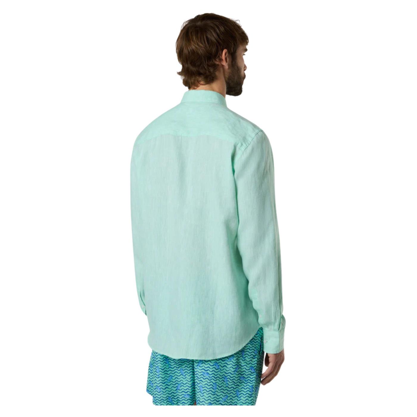 NORTH SAILS CAMICIA MANICHE LUNGHE - Verde - vista 2