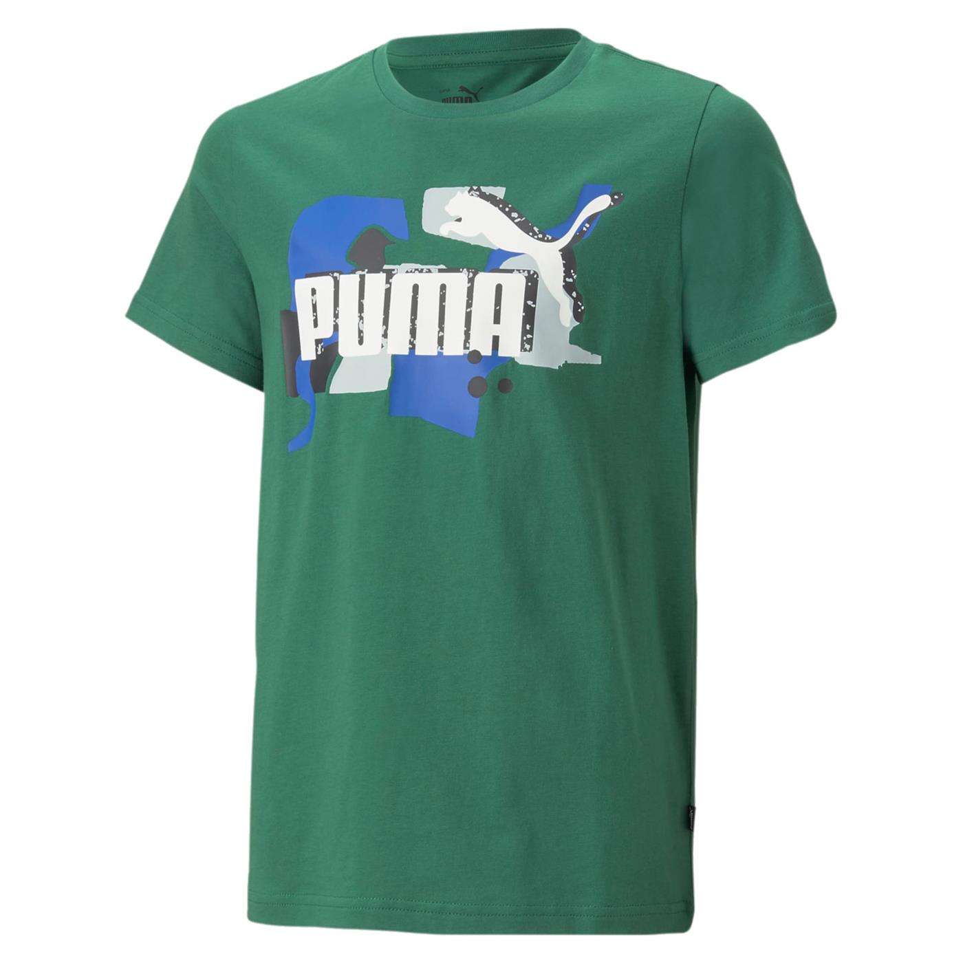 PUMA STREET ART LOGO TEE JR - Verde - immagine principale