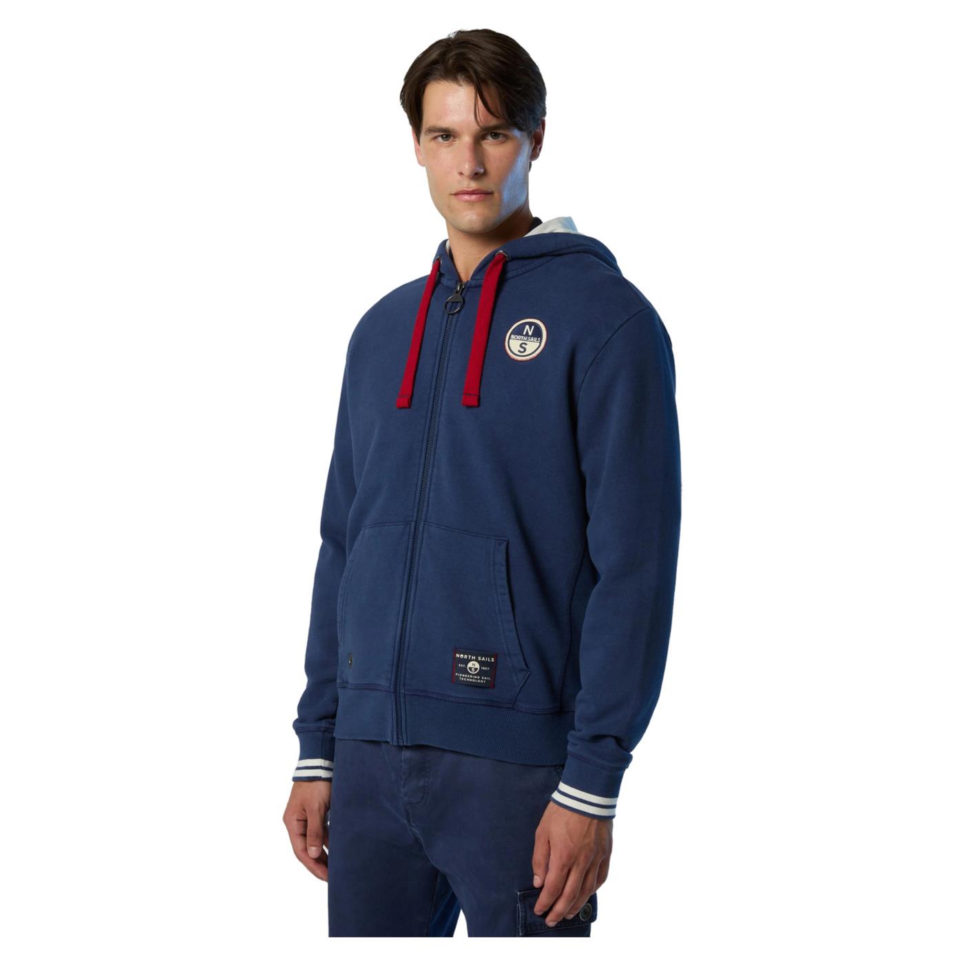 NORTH SAILS FELPA FULL ZIP CAPPUCCIO