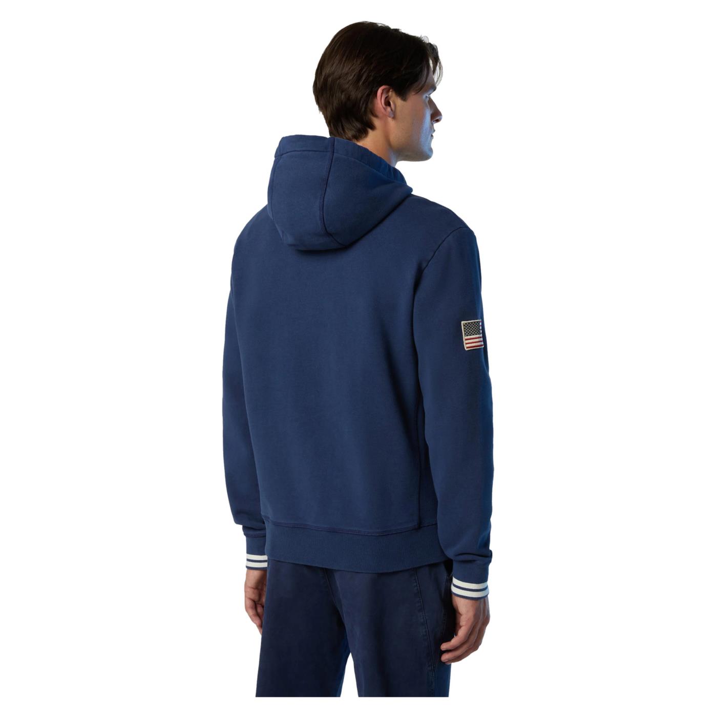 NORTH SAILS FELPA FULL ZIP CAPPUCCIO - seconda immagine