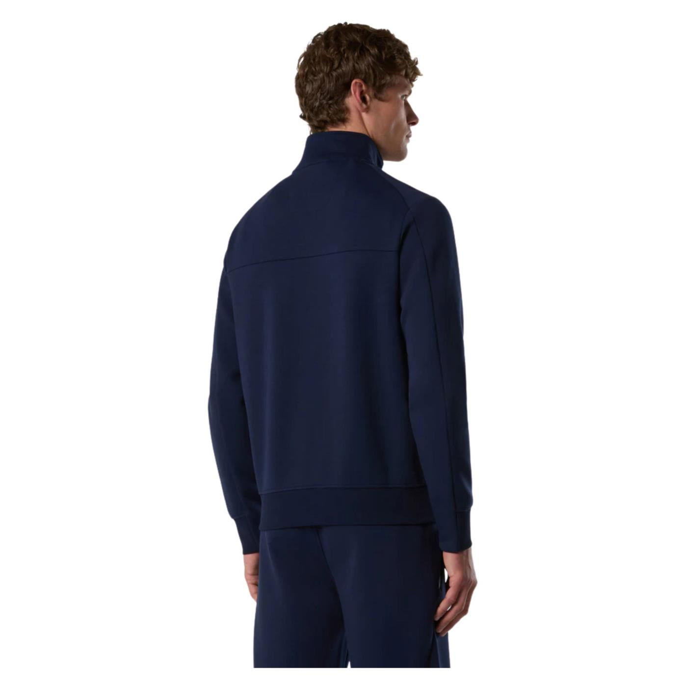 NORTH SAILS FELPA MEZZA ZIP - Blu - vista 2