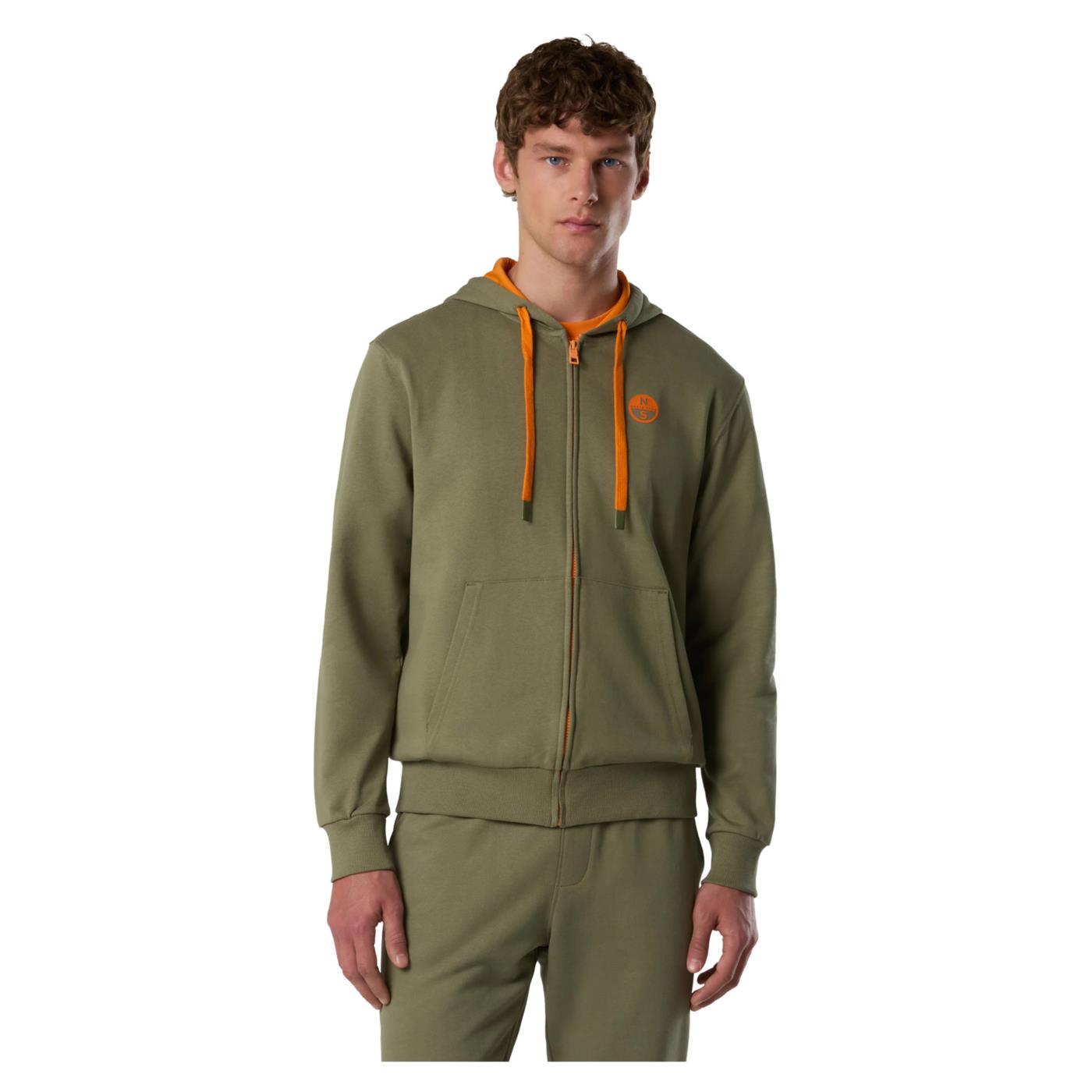 NORTH SAILS FELPA LOGO HOODY FULL ZIP - Militare - immagine principale