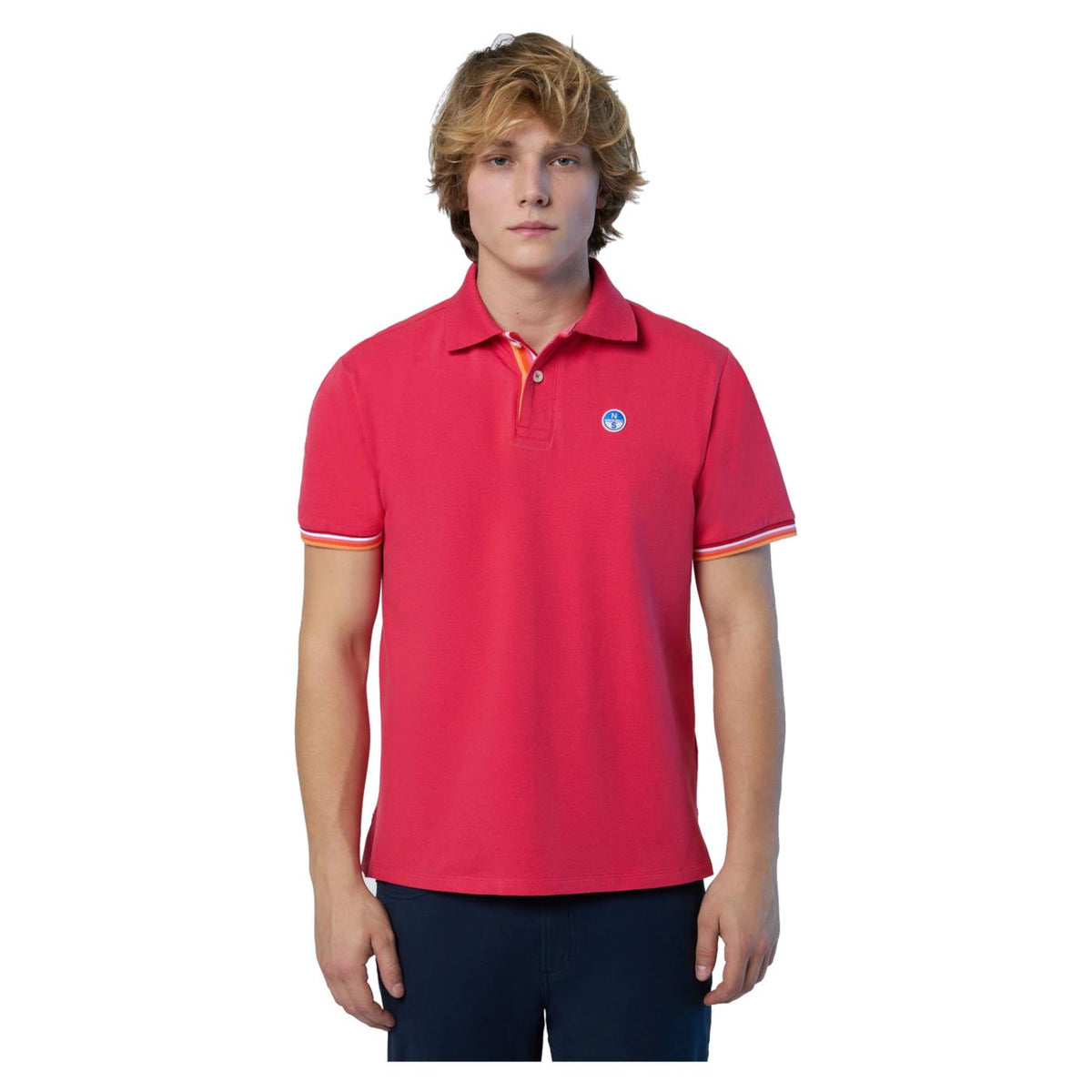 NORTH SAILS POLO STRIPED ON PLACKET - seconda immagine