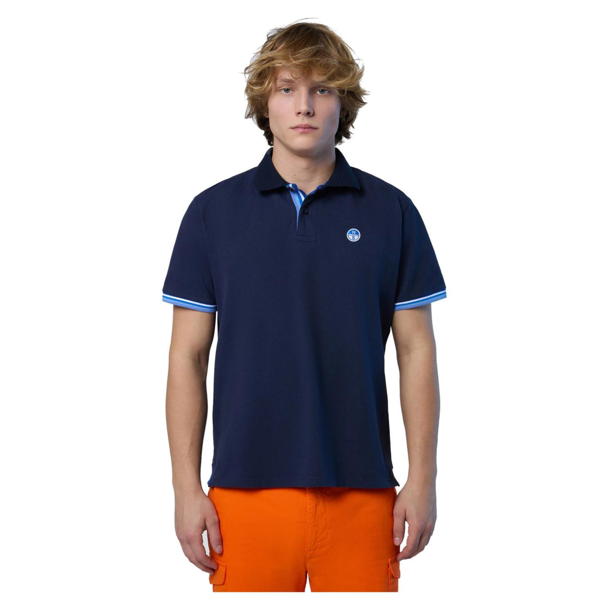 NORTH SAILS POLO STRIPED ON PLACKET - seconda immagine