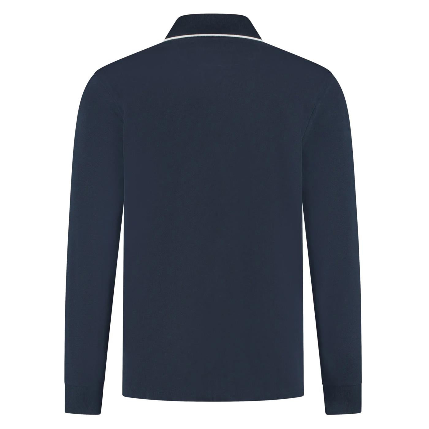 NORTH SAILS POLO BASIC MANICHE LUNGHE - Blu - vista 2