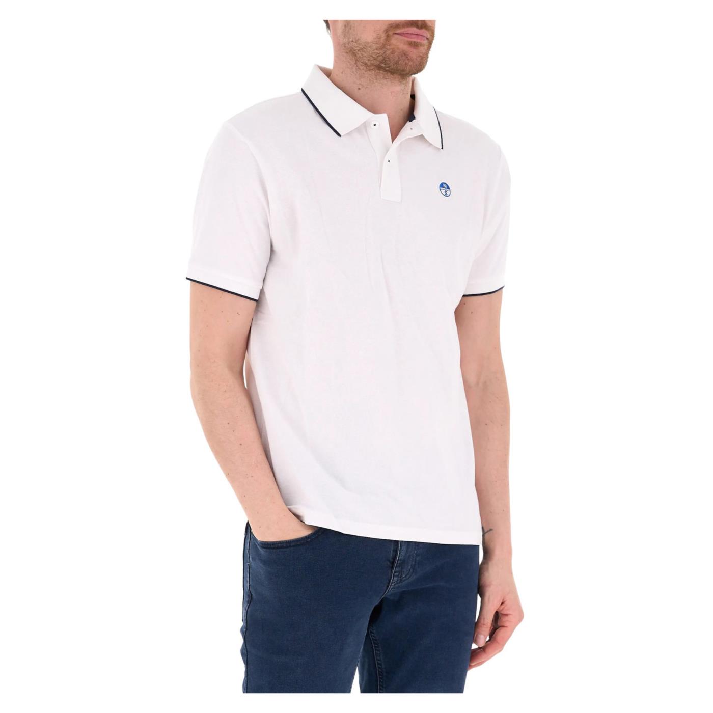 NORTH SAILS POLO MANICHE CORTE - Bianco - vista 3