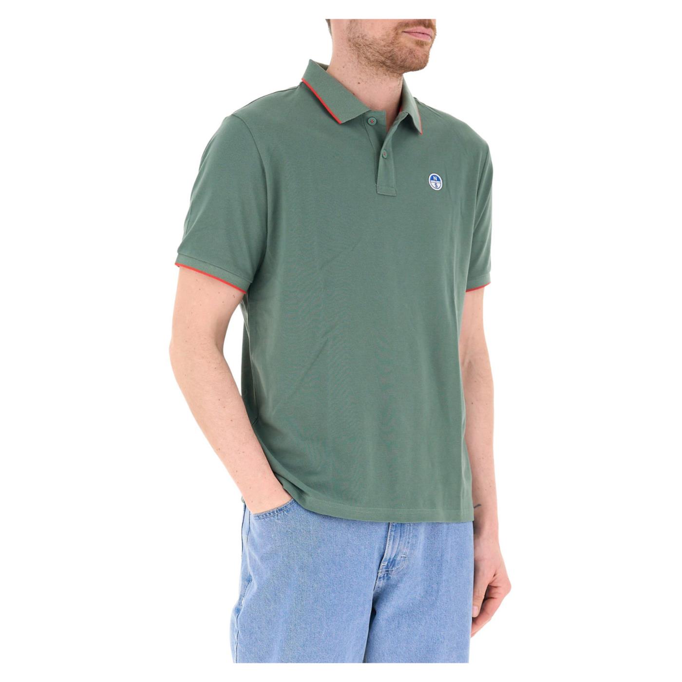 NORTH SAILS POLO MANICHE CORTE - Militare - vista 3