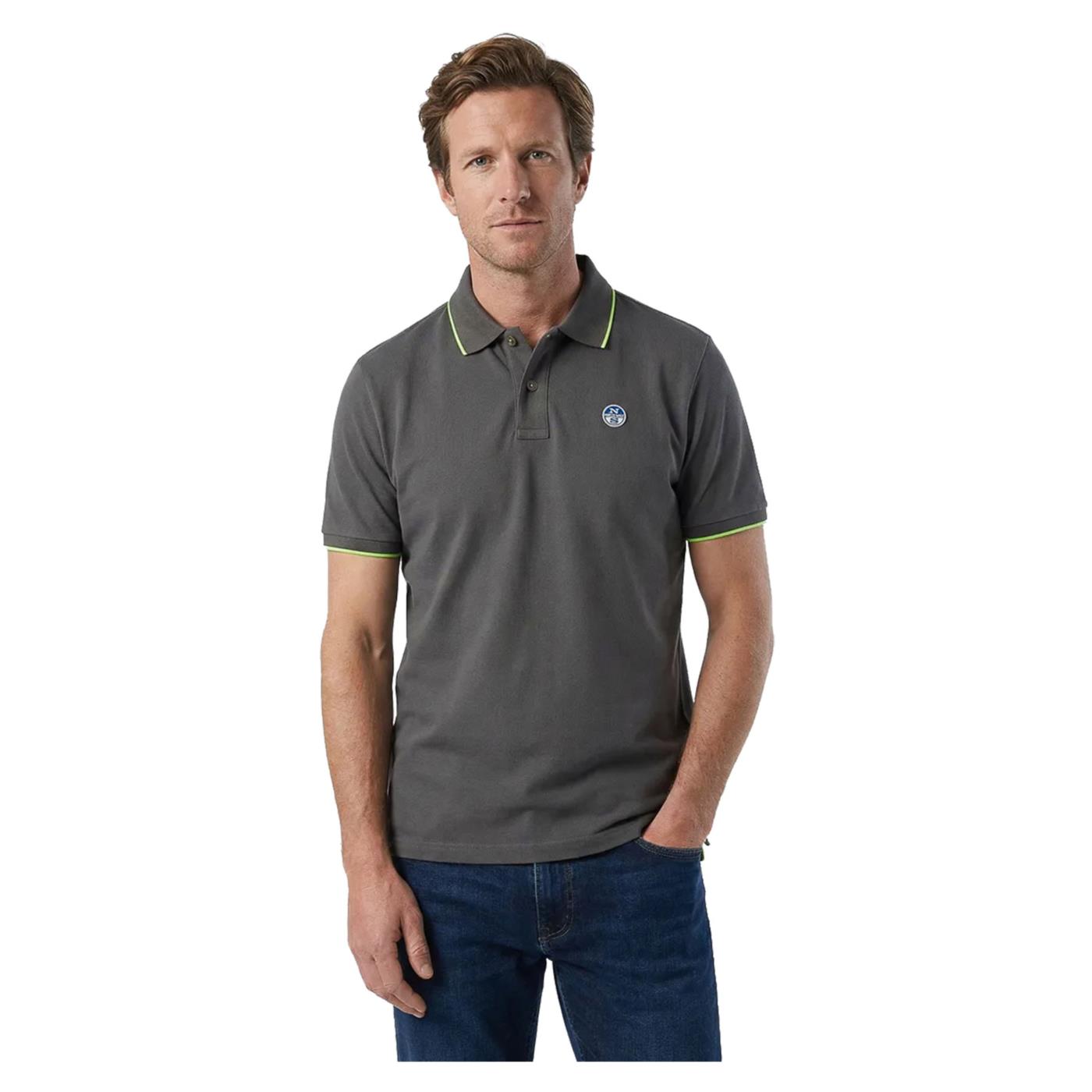 NORTH SAILS POLO MANICHE CORTE - Grigio scuro - immagine principale