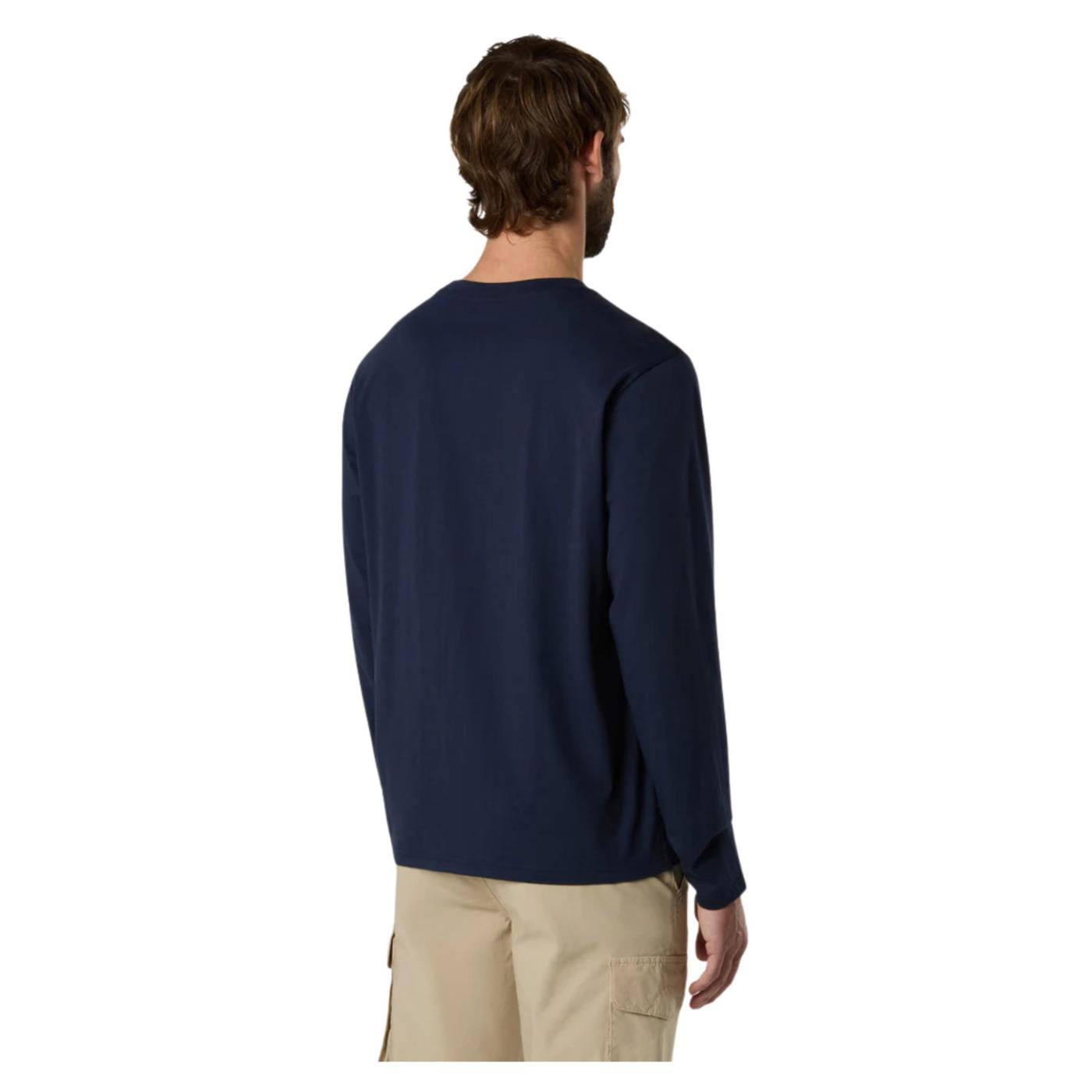 NORTH SAILS T-SHIRT LS BASIC BOLLO - Blu - vista 2