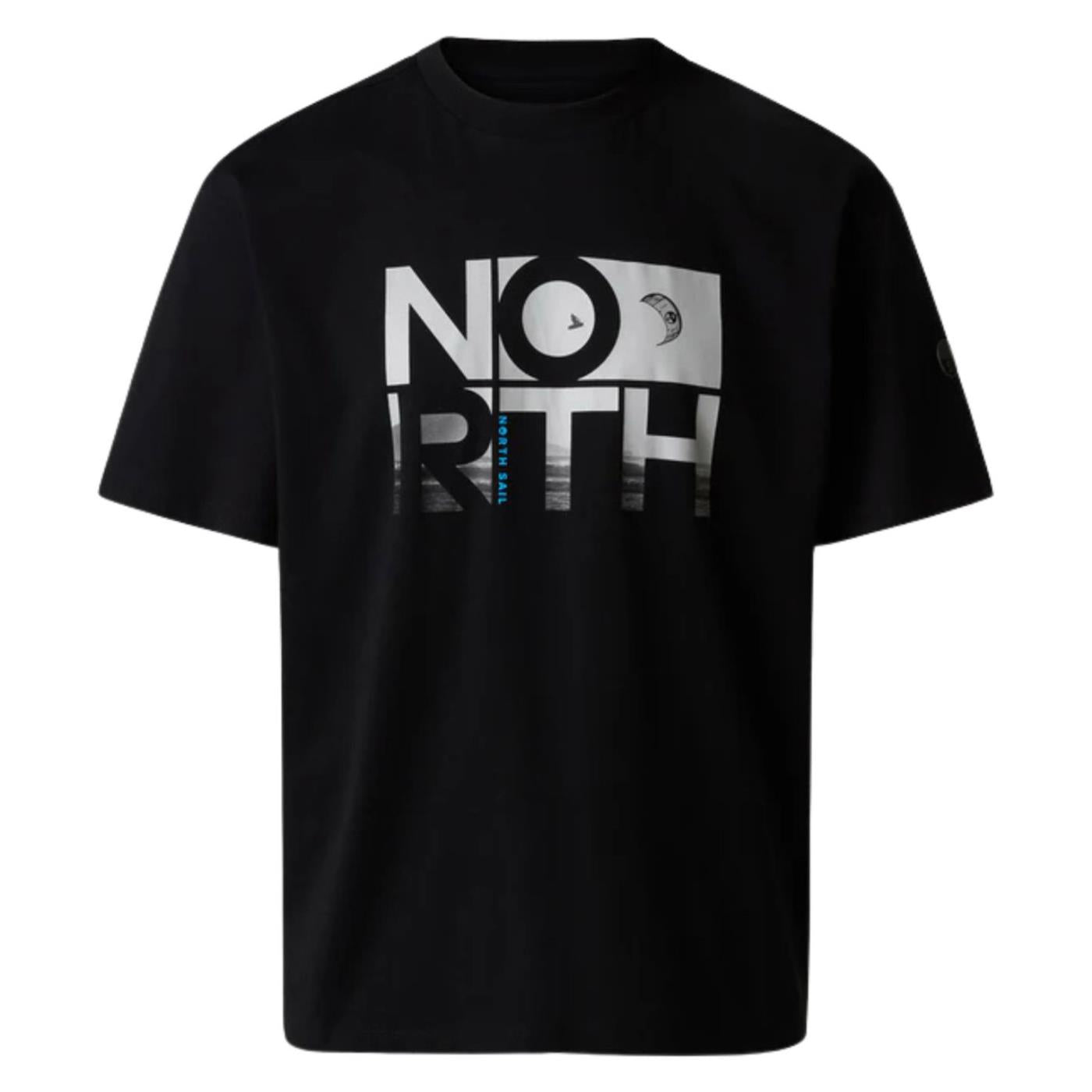 NORTH SAILS T-SHIRT SS GRAPHIC - Nero - vista 4