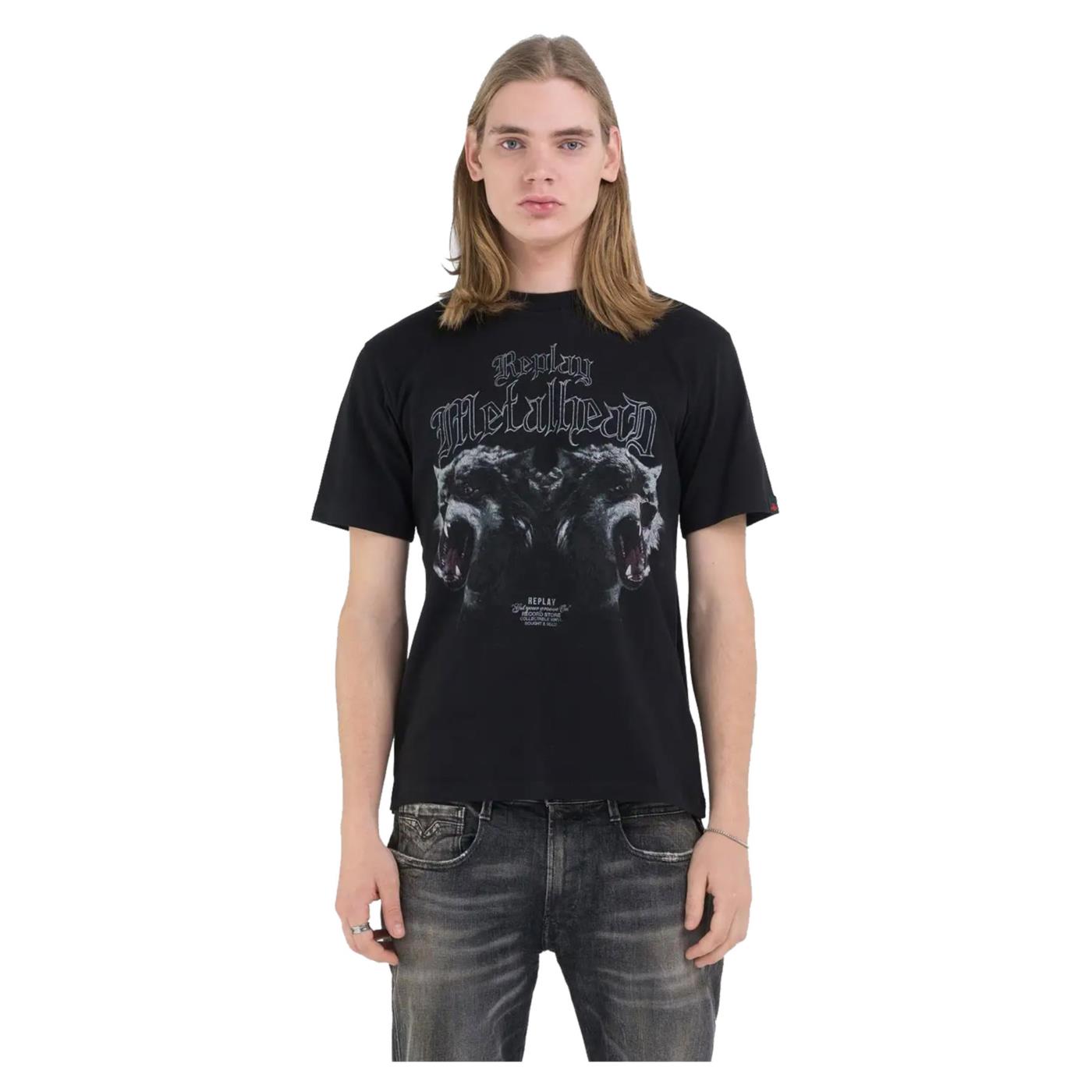 REPLAY REGULAR PRINTED T-SHIRT