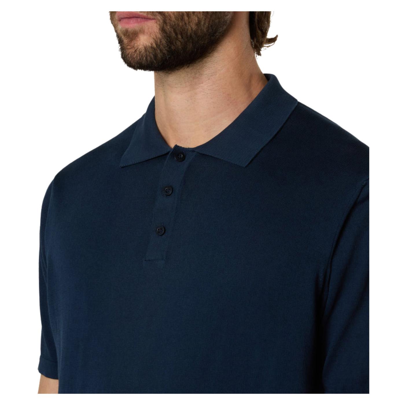 NORTH SAILS POLO SS IN MAGLIA 14GG - Blu - vista 3