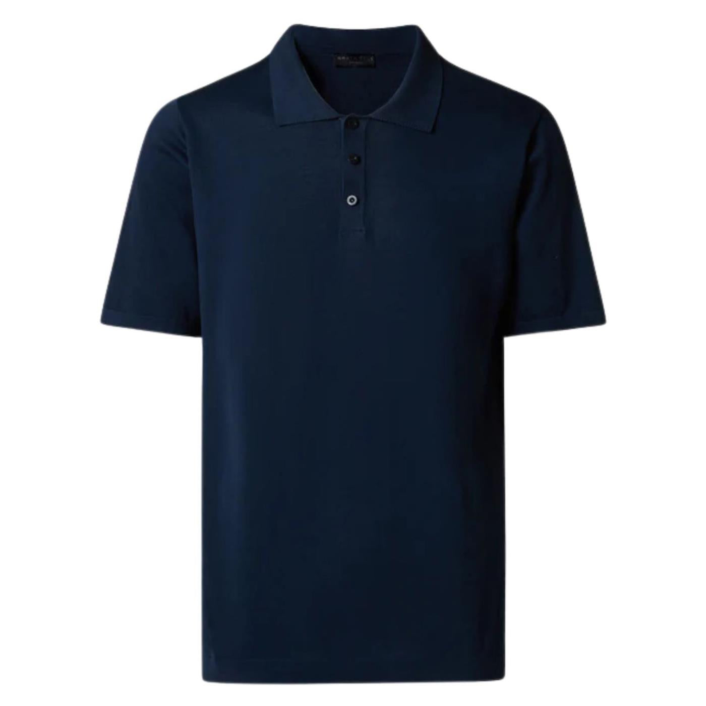NORTH SAILS POLO SS IN MAGLIA 14GG - Blu - vista 4