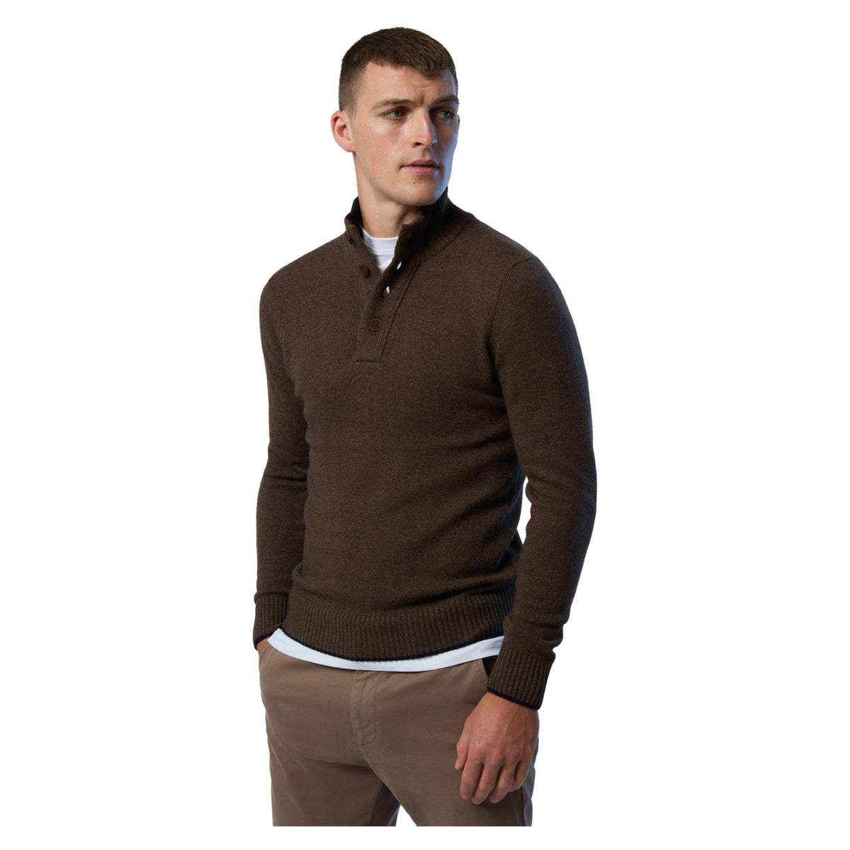 NORTH SAILS BUTTON-NECK SWEATER - seconda immagine
